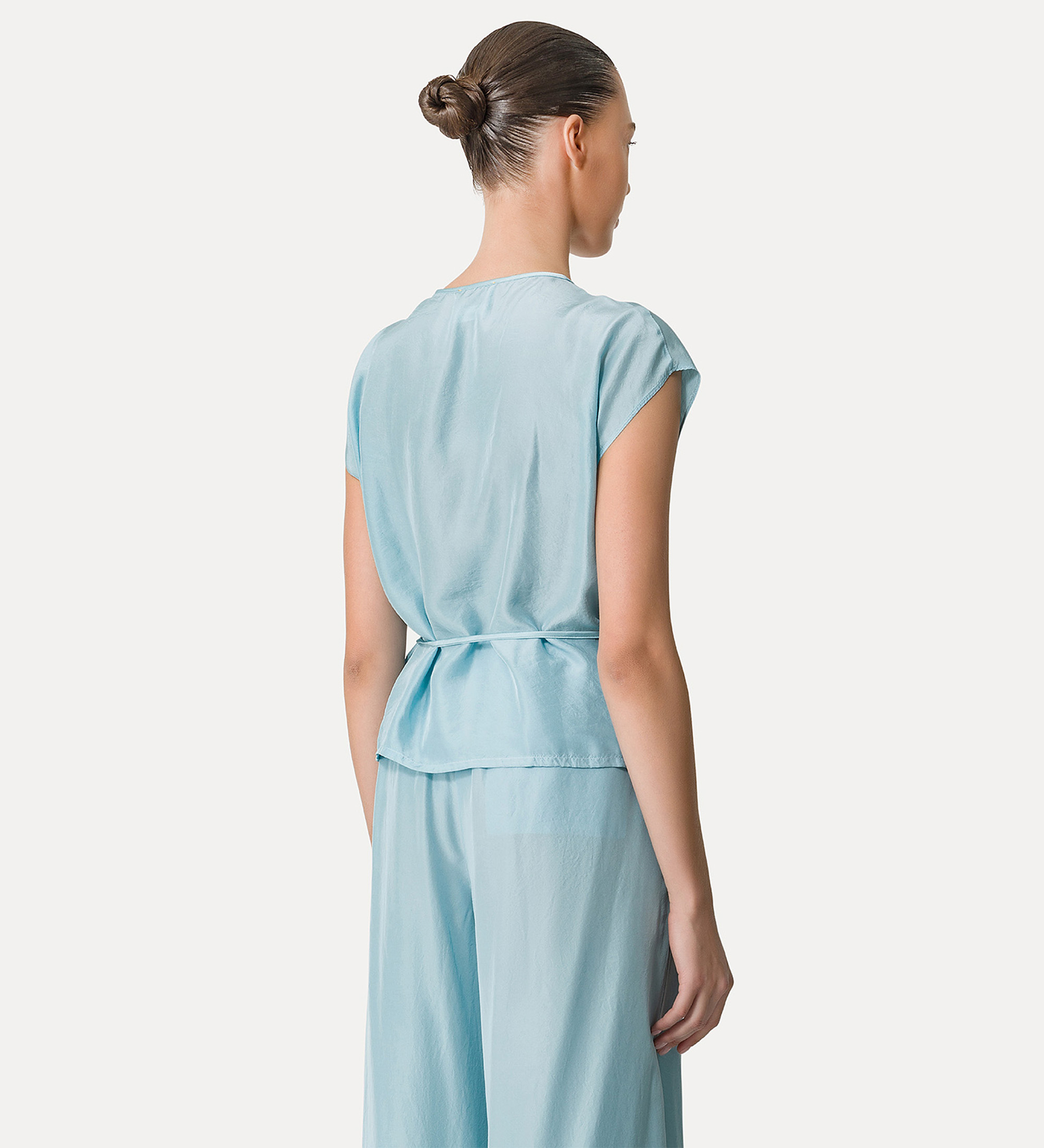 wrapover top in silk | forte_forte