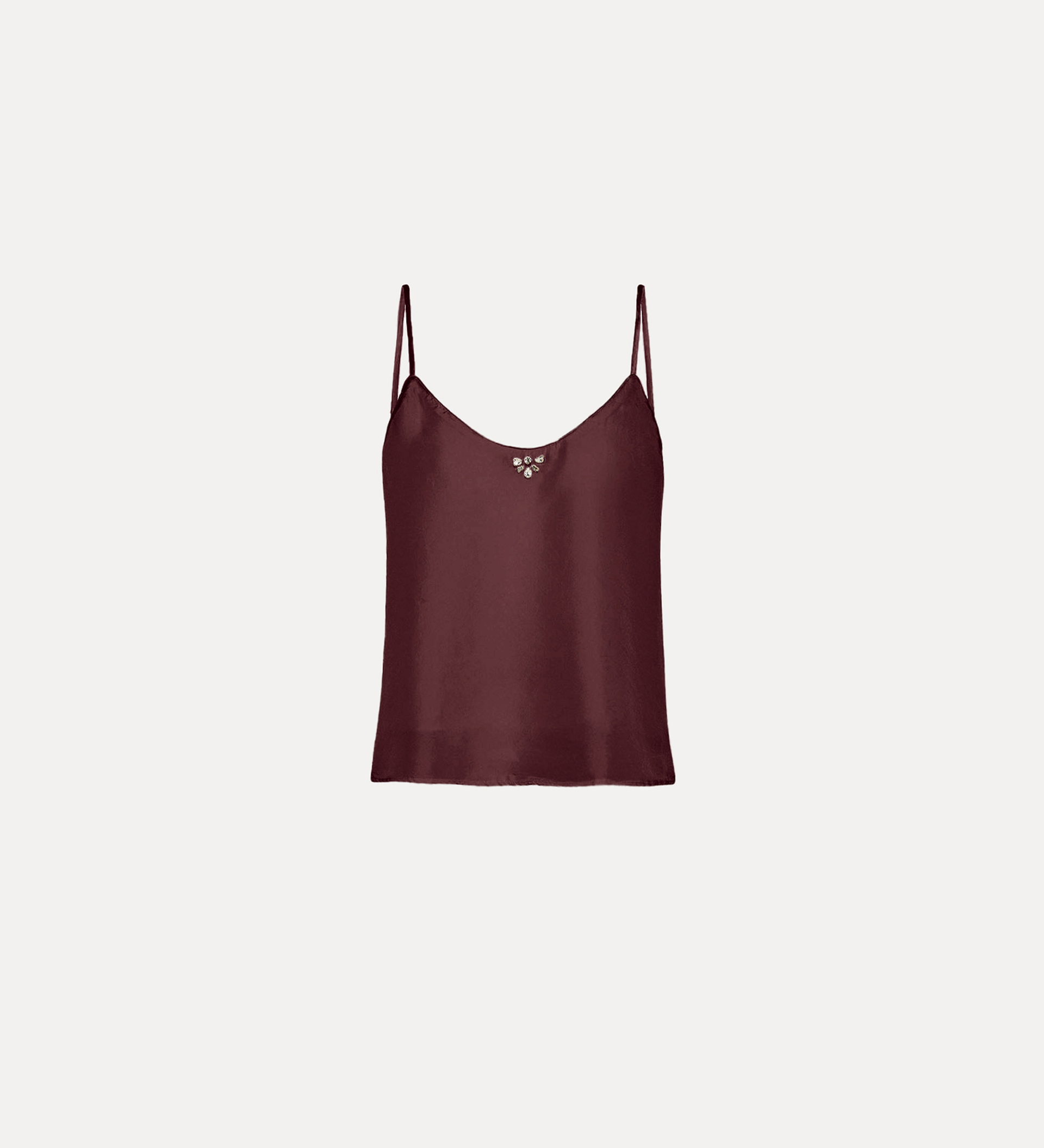 silk top with crystal embellishment | forte_forte