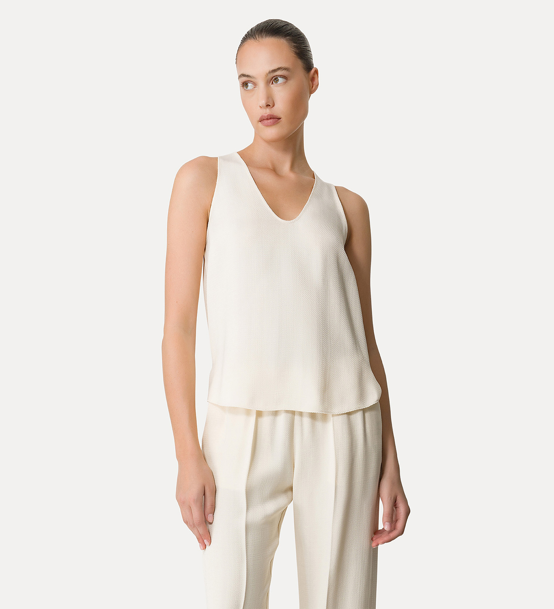 slub viscose top | forte_forte