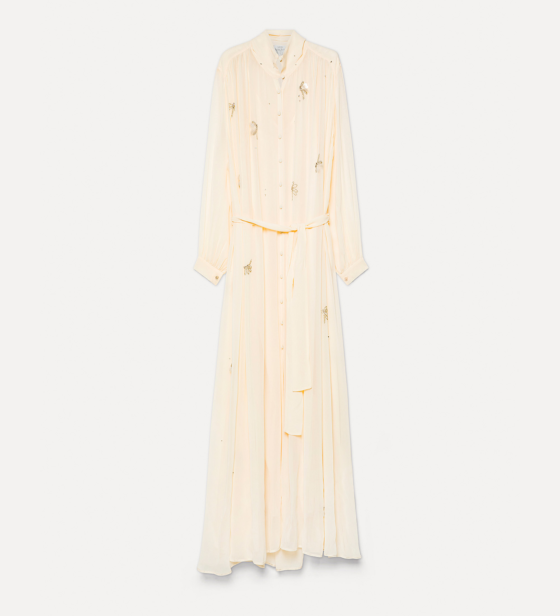 dress in georgette with “carrousel des sylphes” embroidery | forte_forte