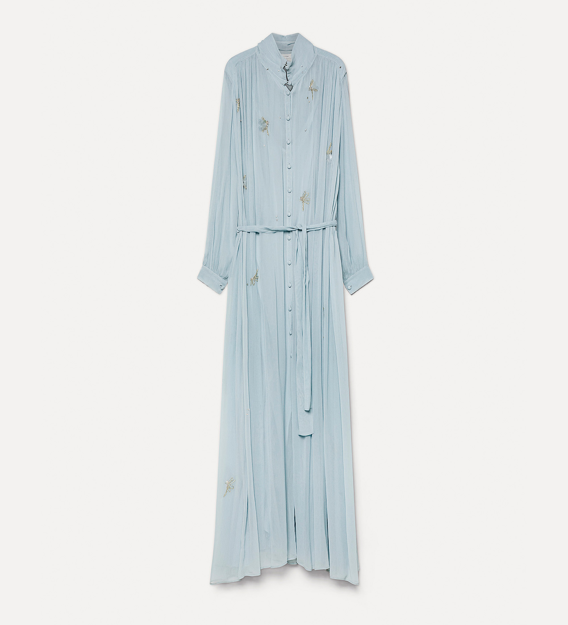 dress in georgette with “carrousel des sylphes” embroidery | forte_forte