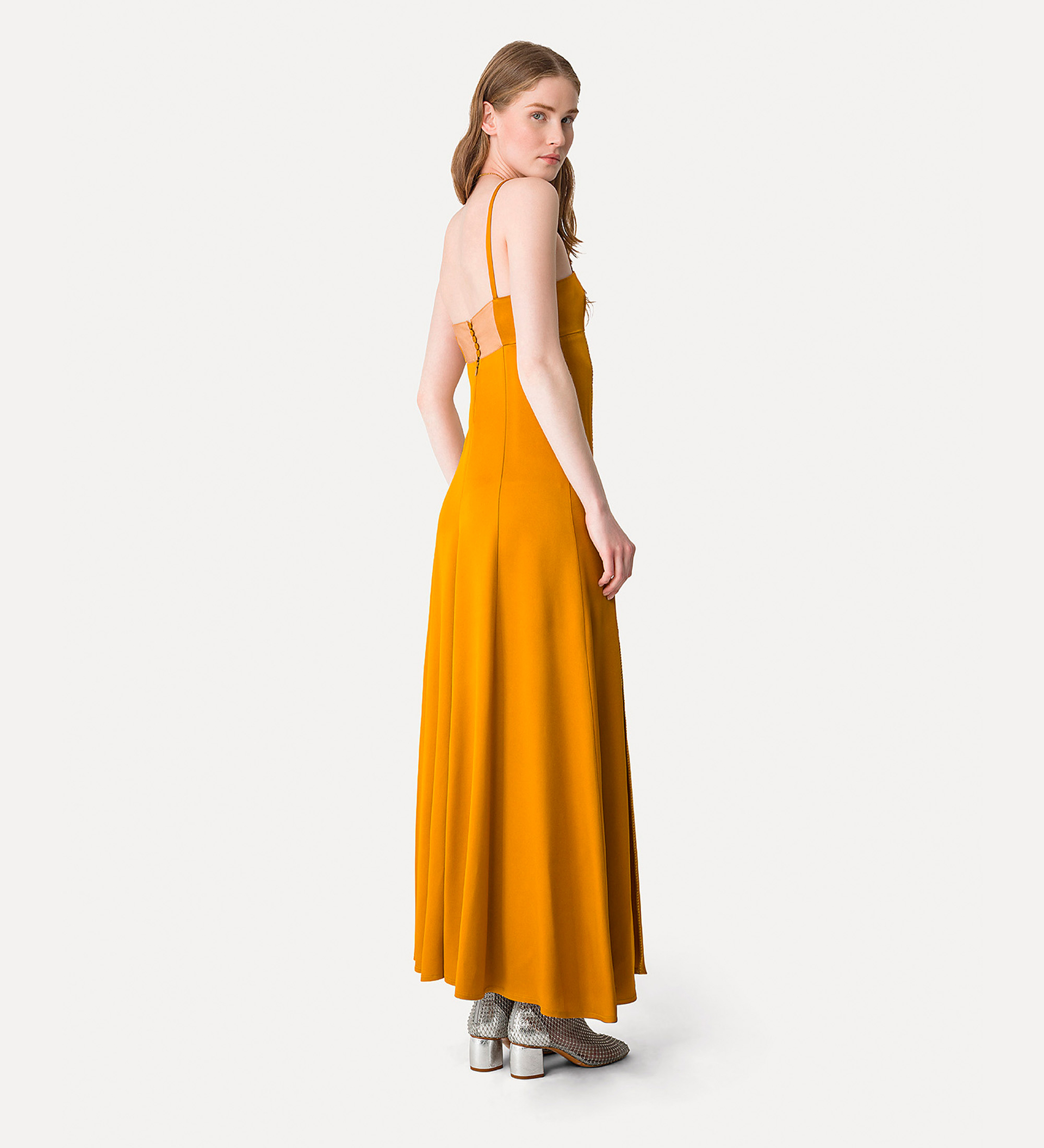 slip dress in embroidered satin | forte_forte