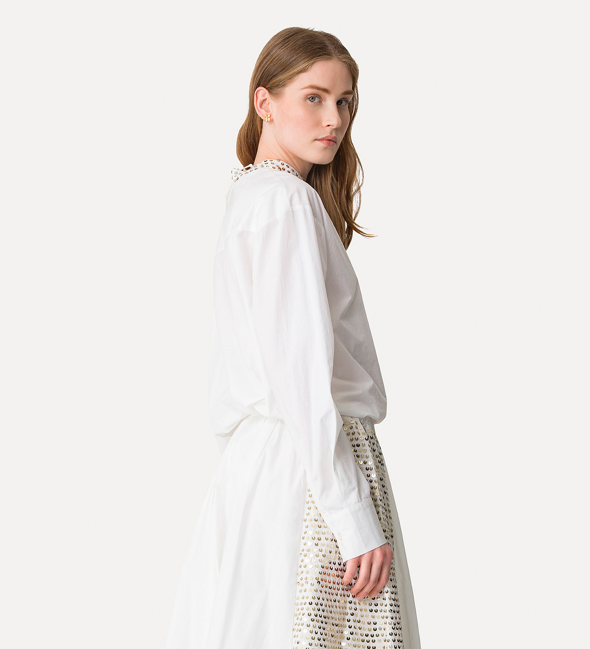 poplin shirt with “petites étoile” embroidery | forte_forte