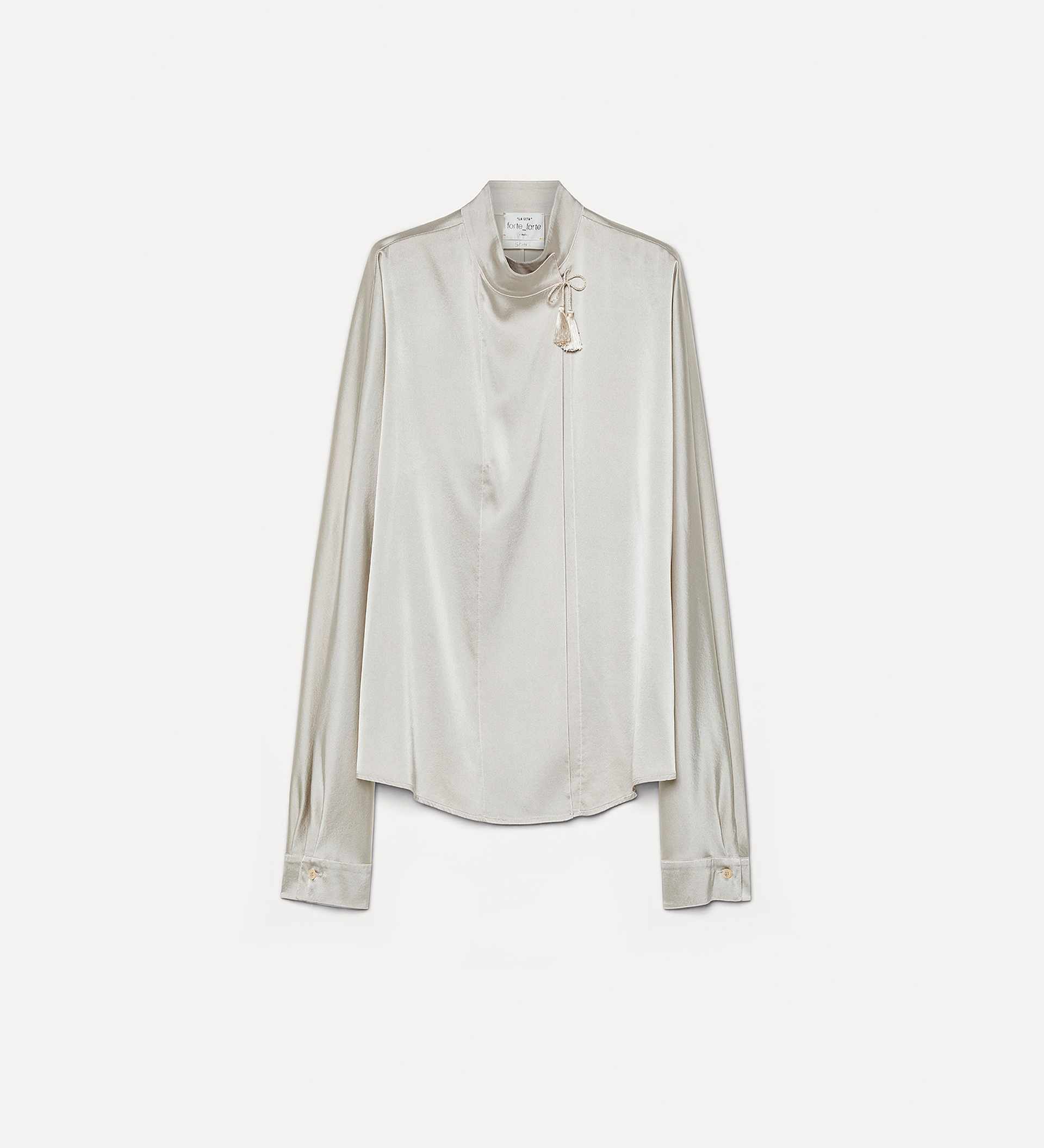 kimono shirt in silk satin | forte_forte