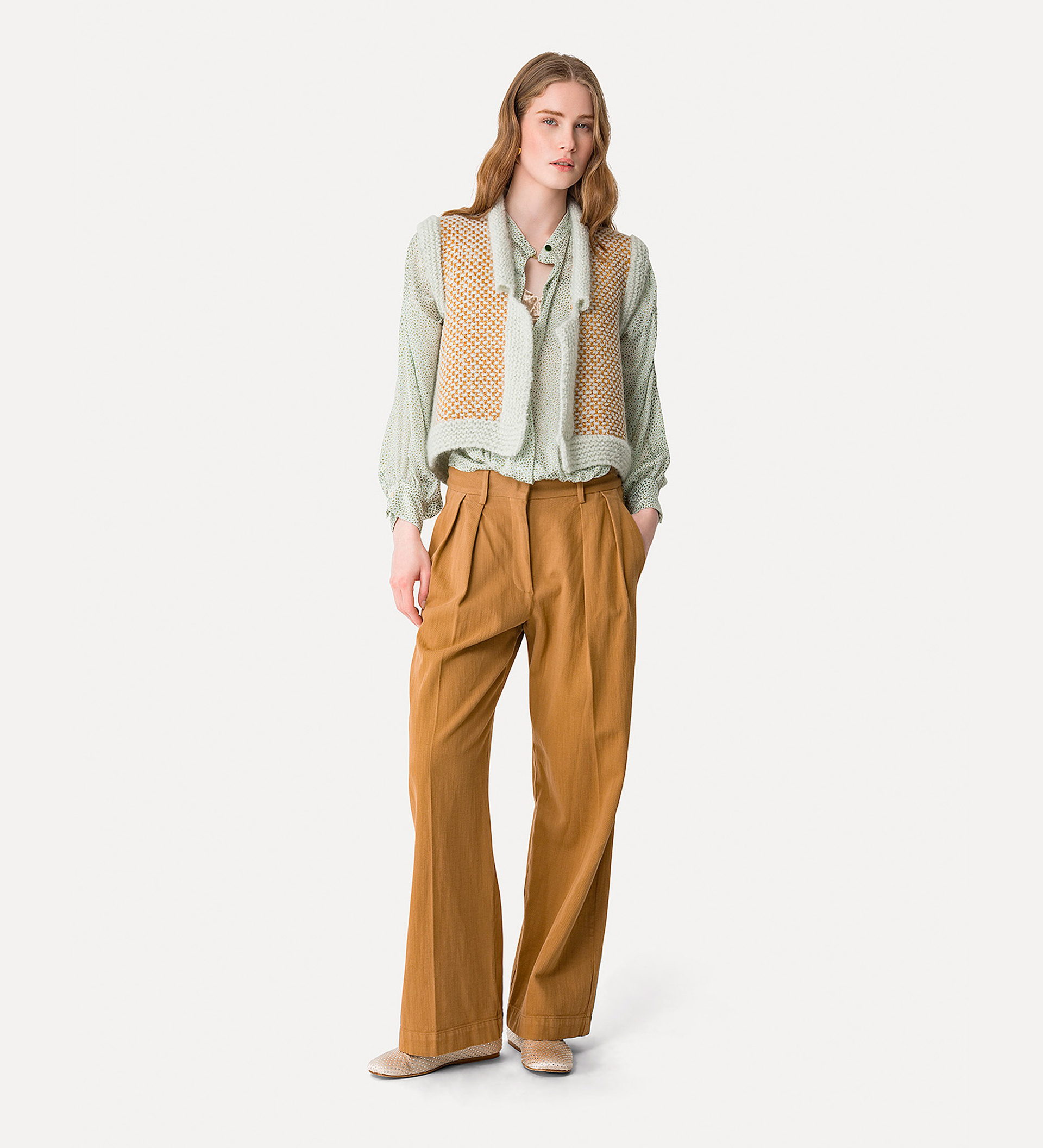 shirt in “les petits pois” satin | forte_forte
