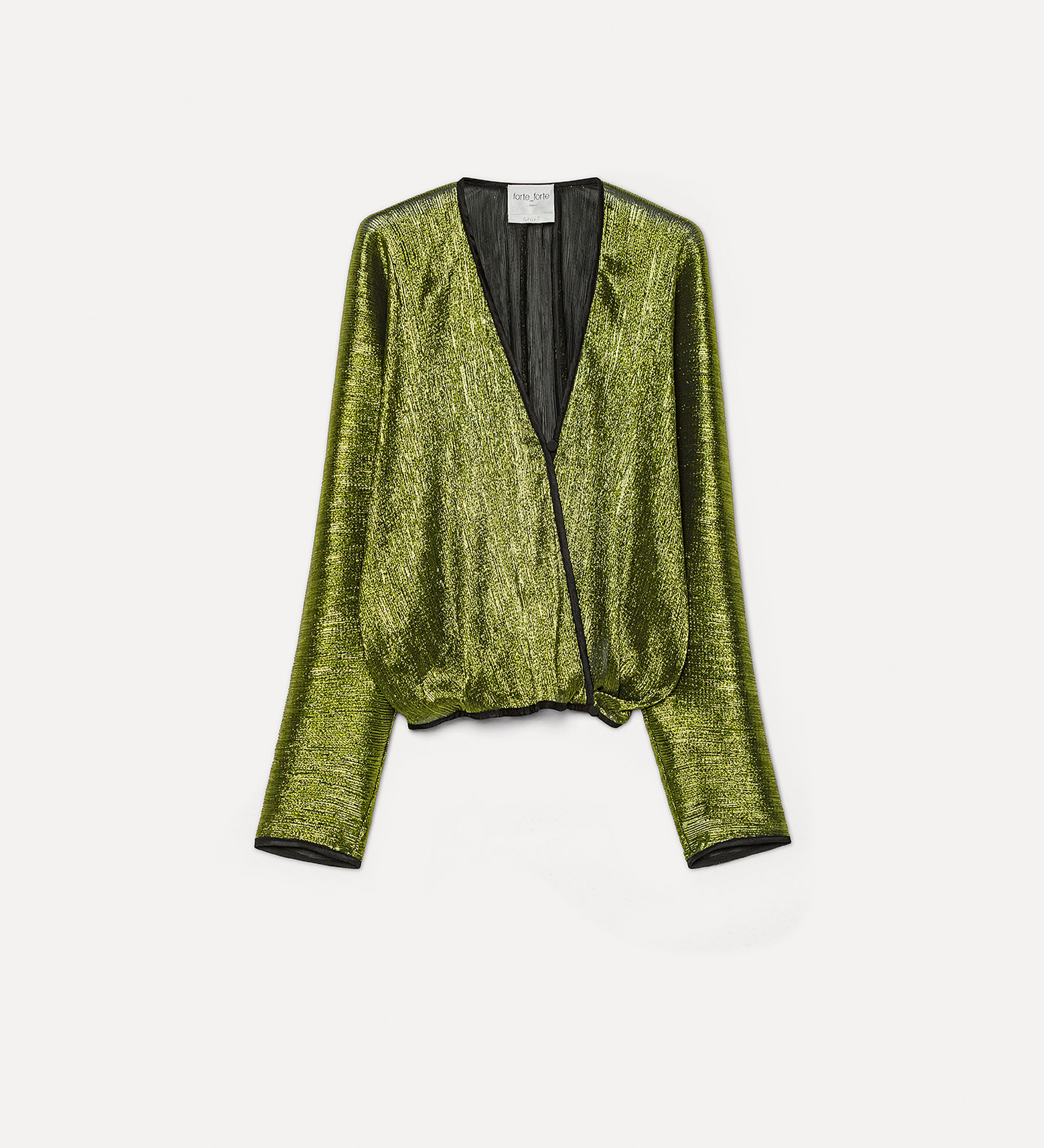 camicia kimono con lamé froissé | forte_forte