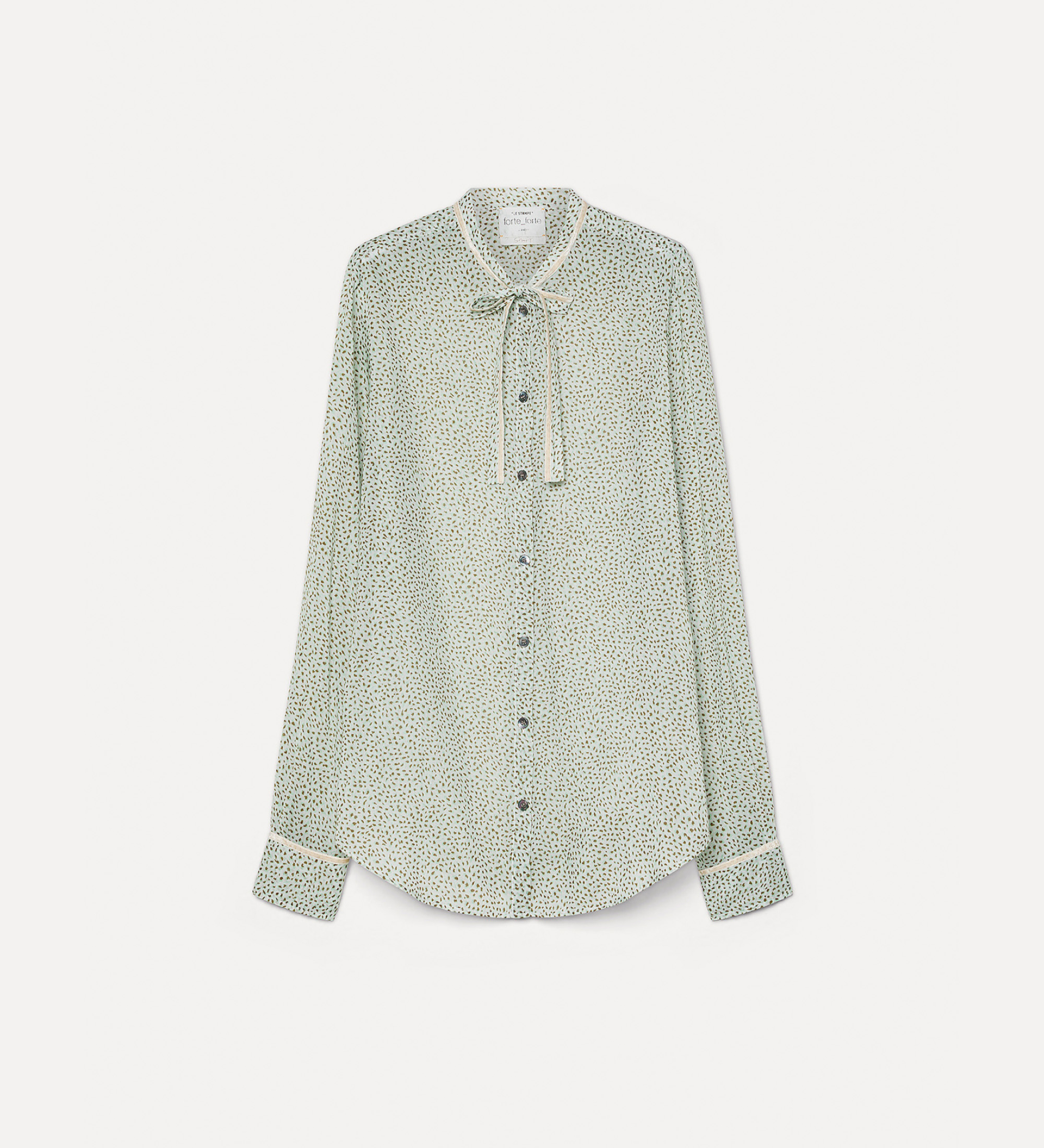 “les petits pois” shirt in voile with bow detail | forte_forte