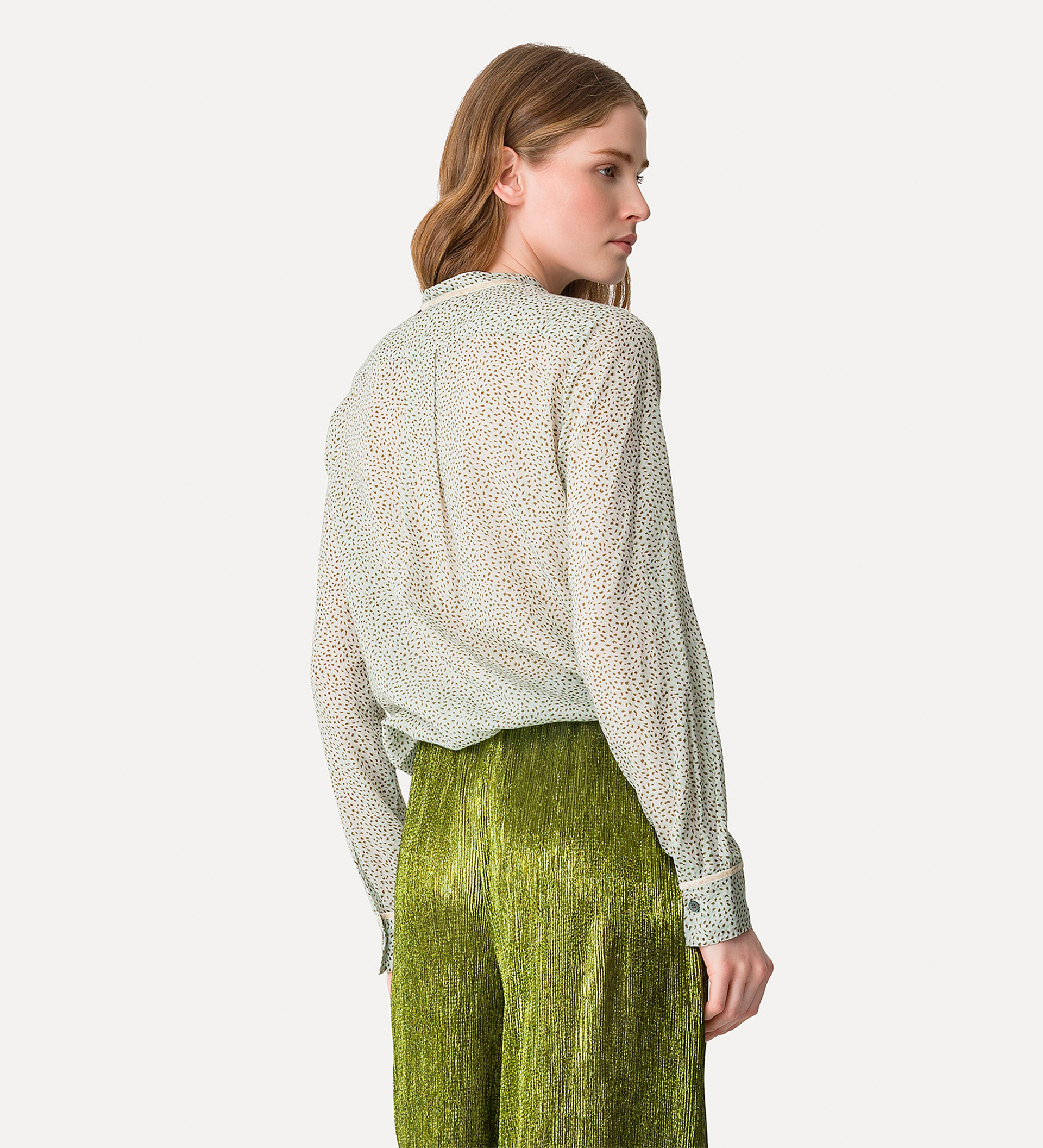 “les petits pois” shirt in voile with bow detail | forte_forte