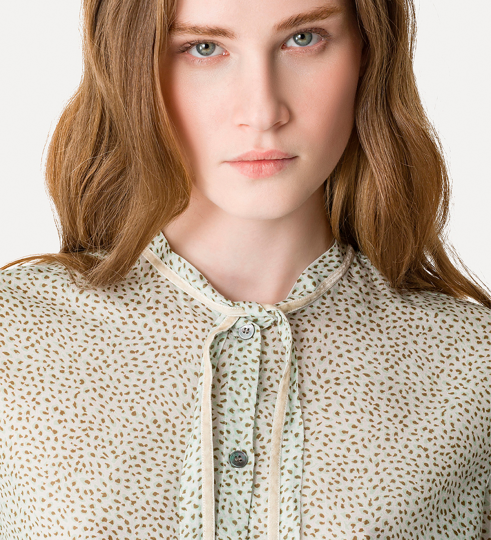 “les petits pois” shirt in voile with bow detail | forte_forte