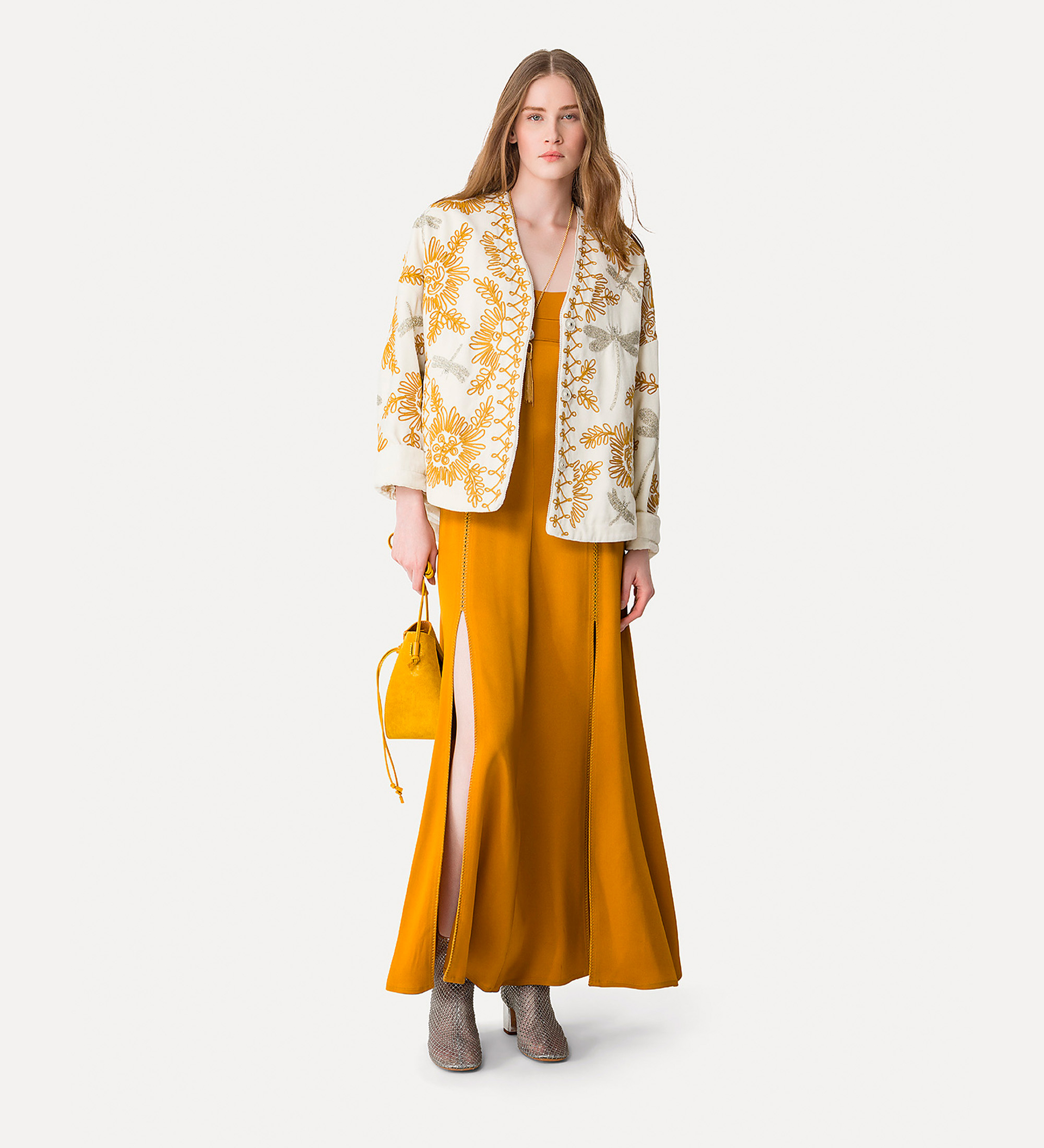 velvet kimono with “voilà une fleur” embroidery | forte_forte