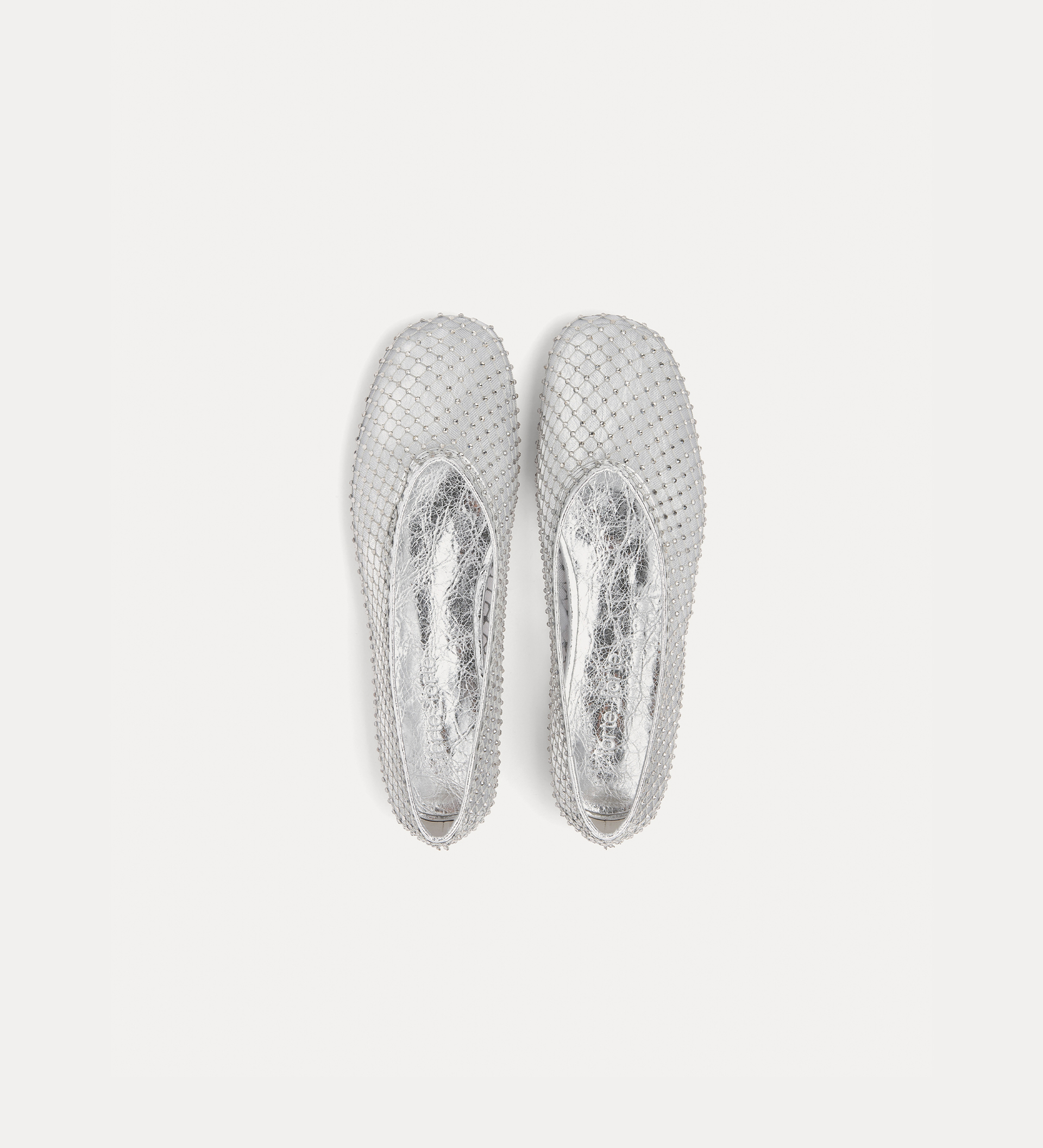 ballet flat in crystal–embellished mesh | forte_forte