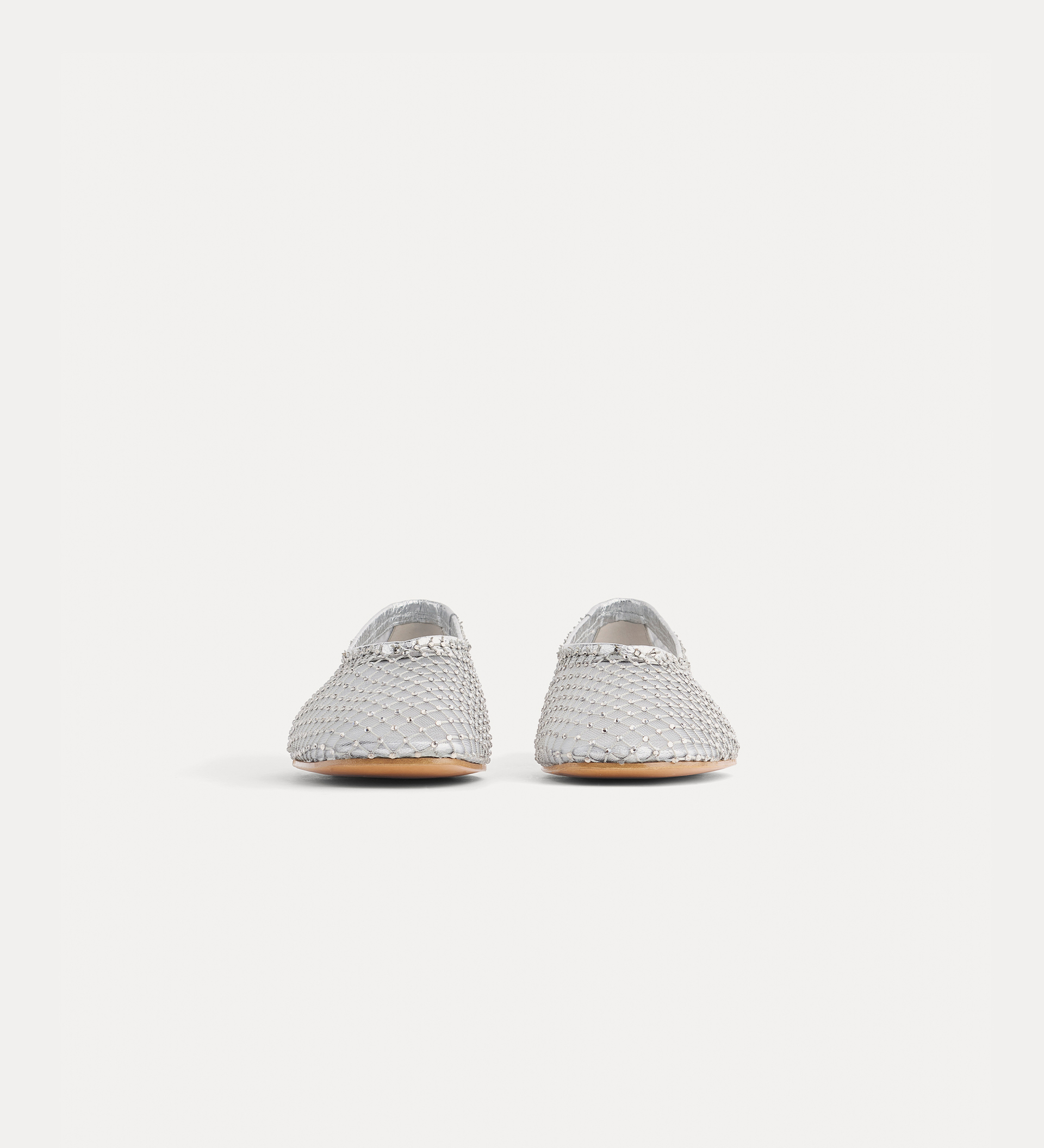 ballet flat in crystal–embellished mesh | forte_forte