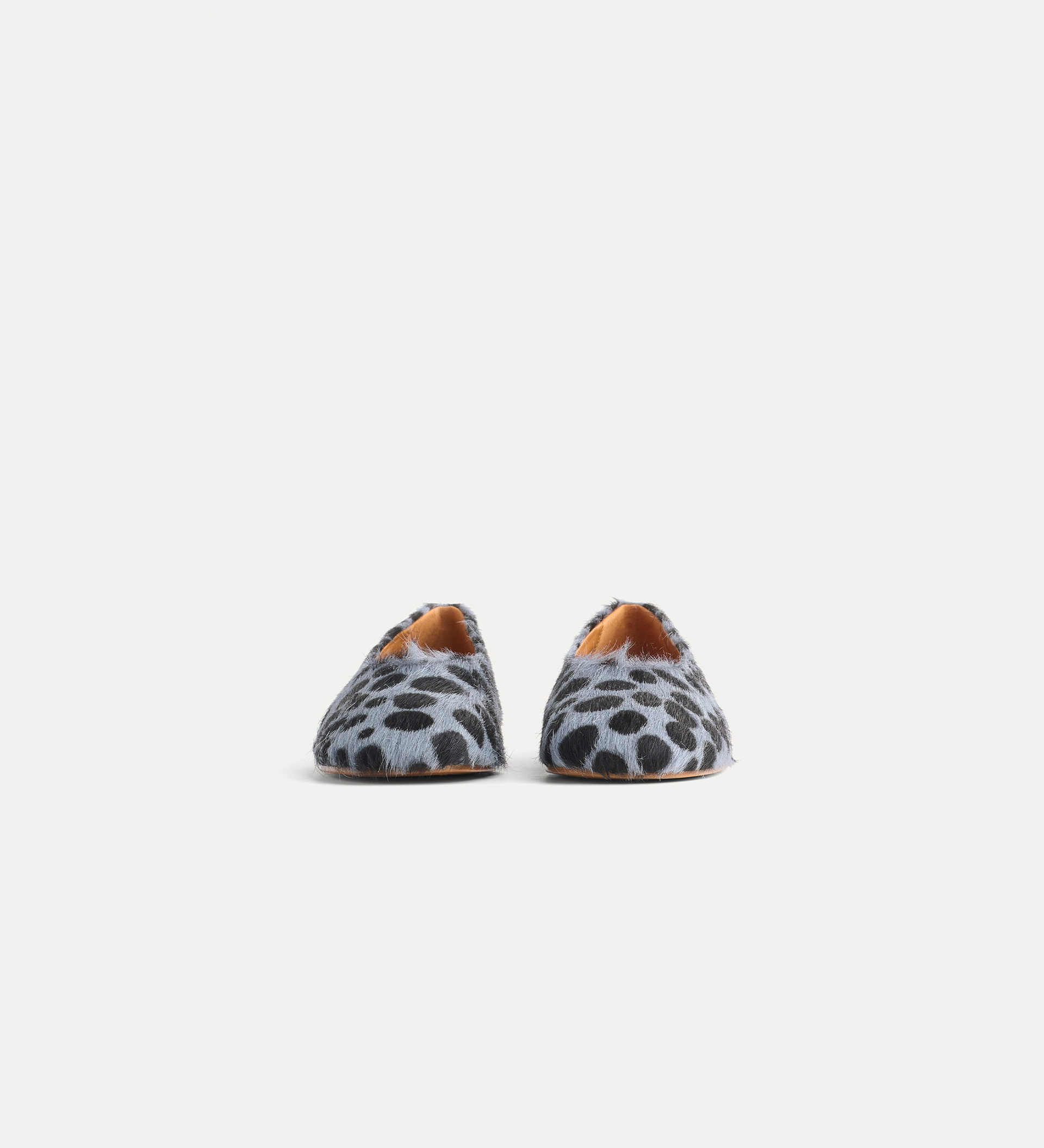 ballet flat in pony skin with printed details | forte_forte