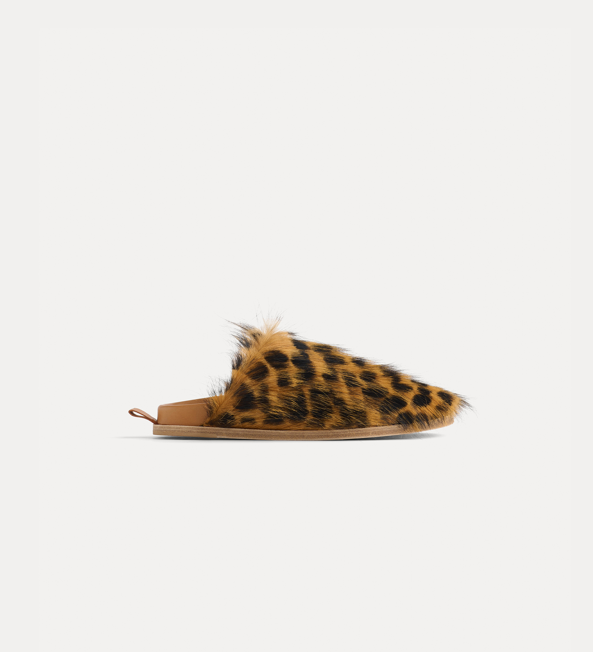 mule in pony skin with printed details | forte_forte