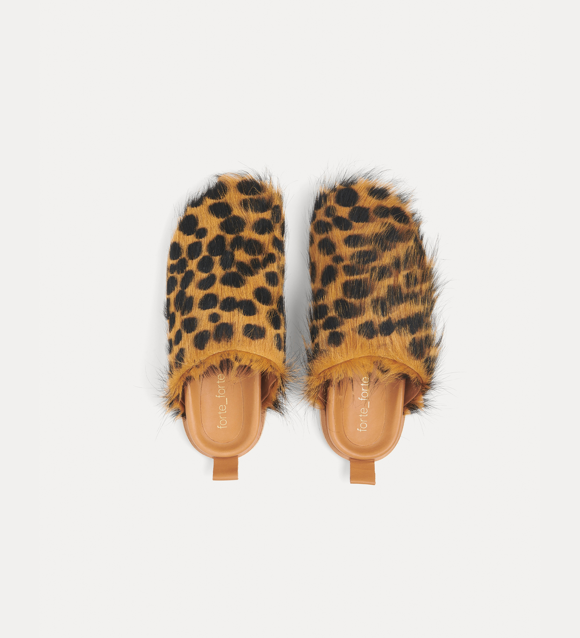 mule in pony skin with printed details | forte_forte