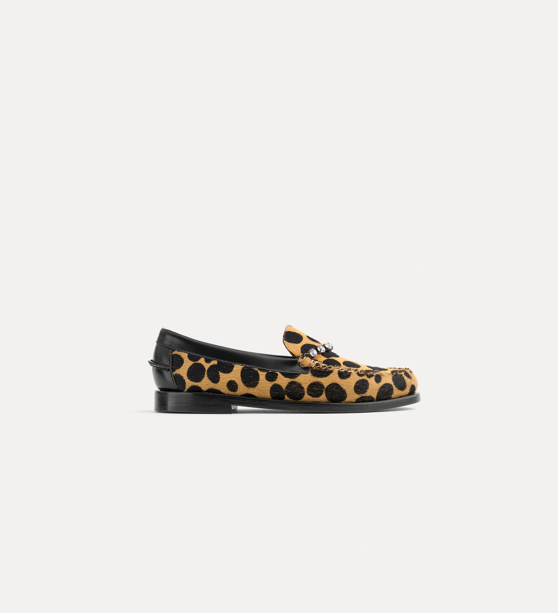 loafers in calf leather with printed detail created under a partnership with sebago | forte_forte