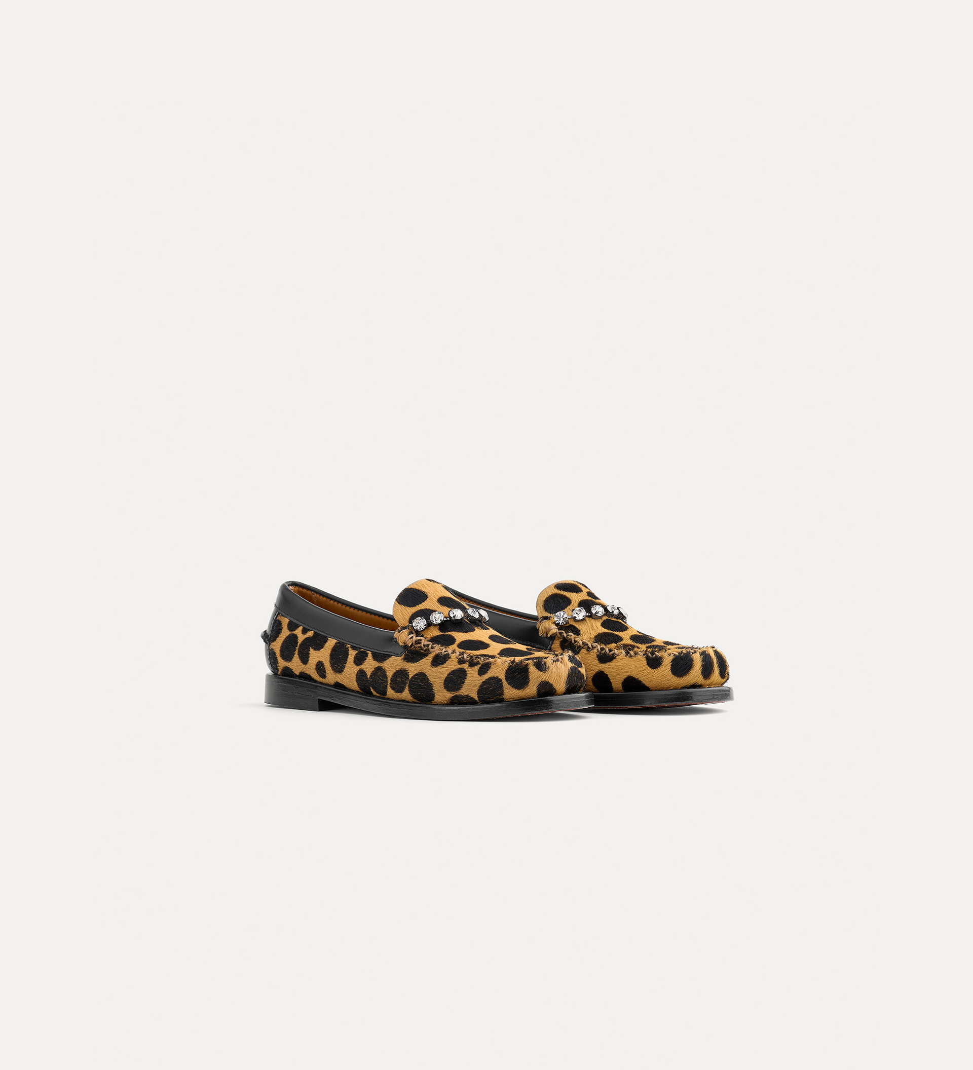 loafers in calf leather with printed detail created under a partnership with sebago | forte_forte