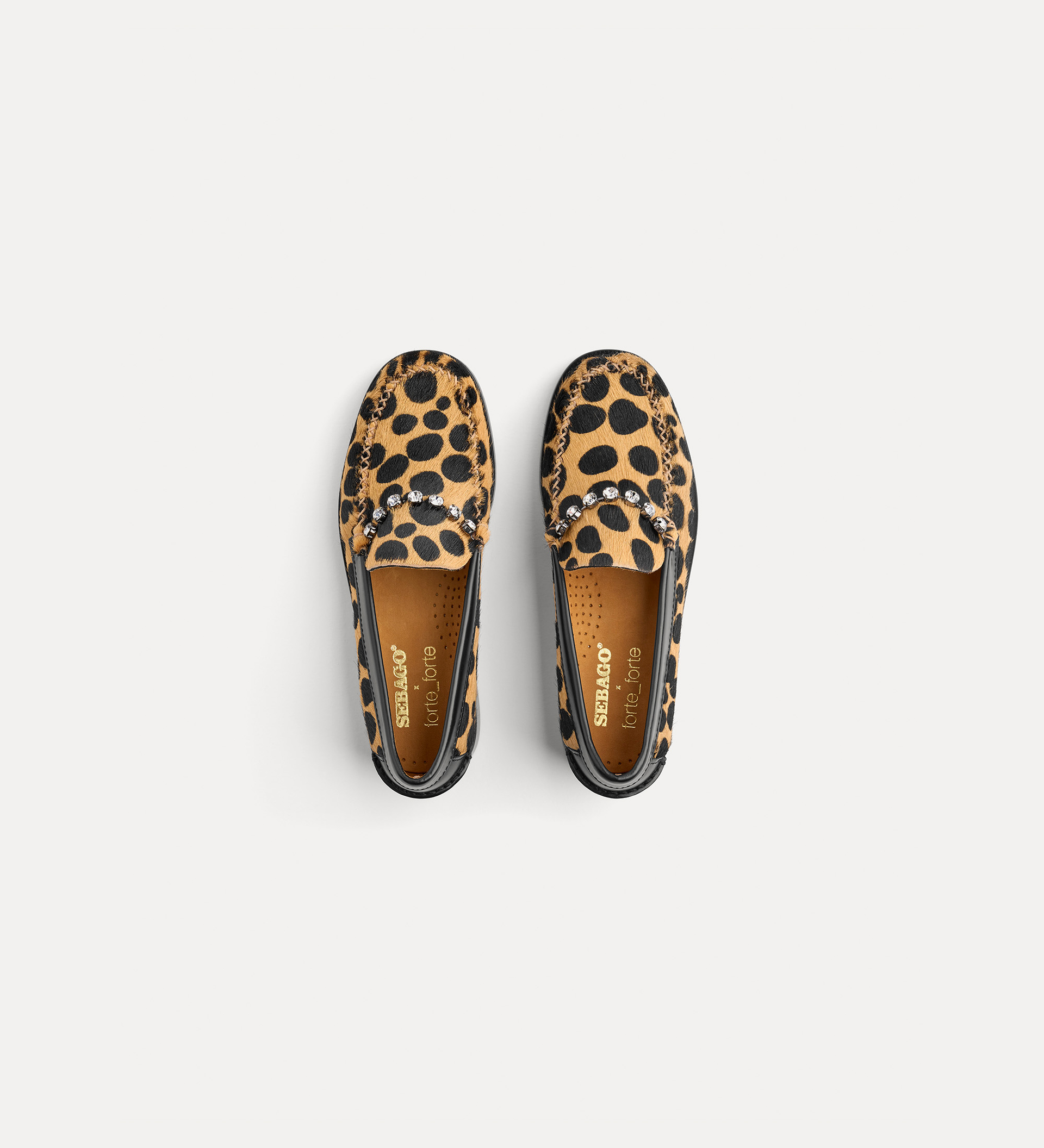 loafers in calf leather with printed detail created under a partnership with sebago | forte_forte