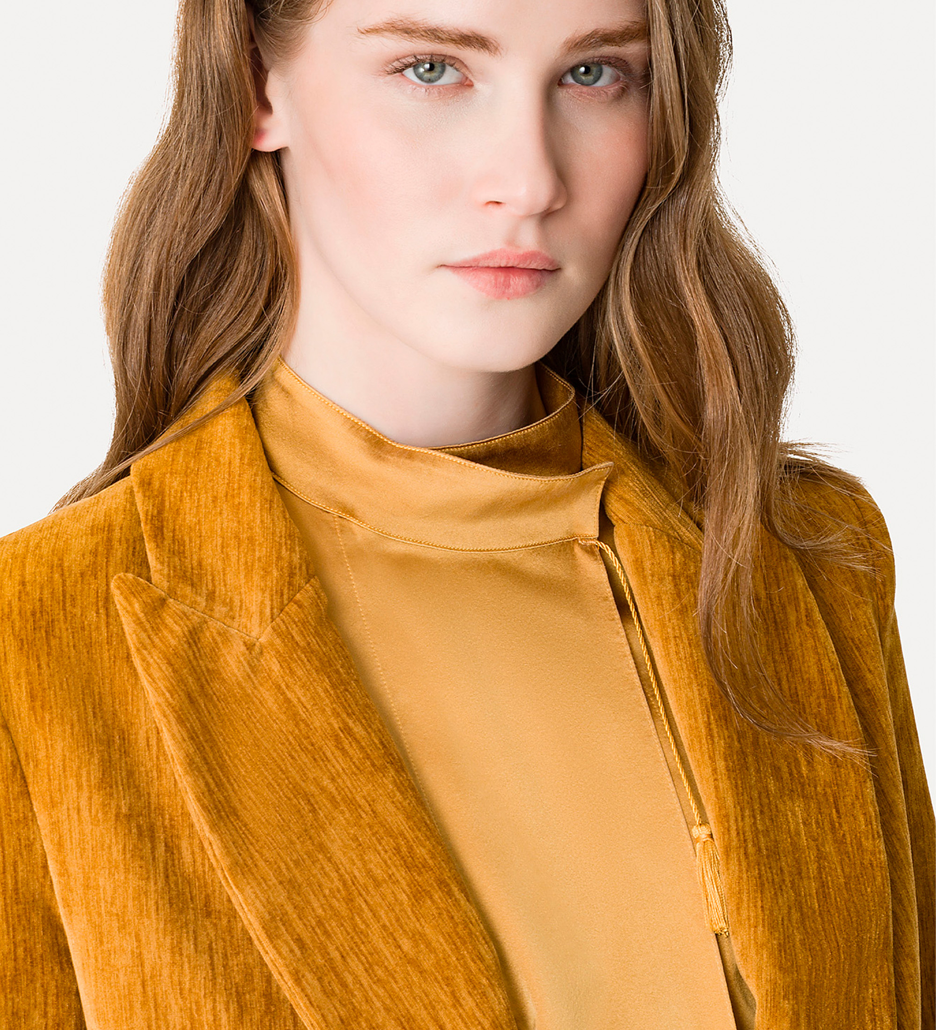 double–breasted jacket in double velvet | forte_forte