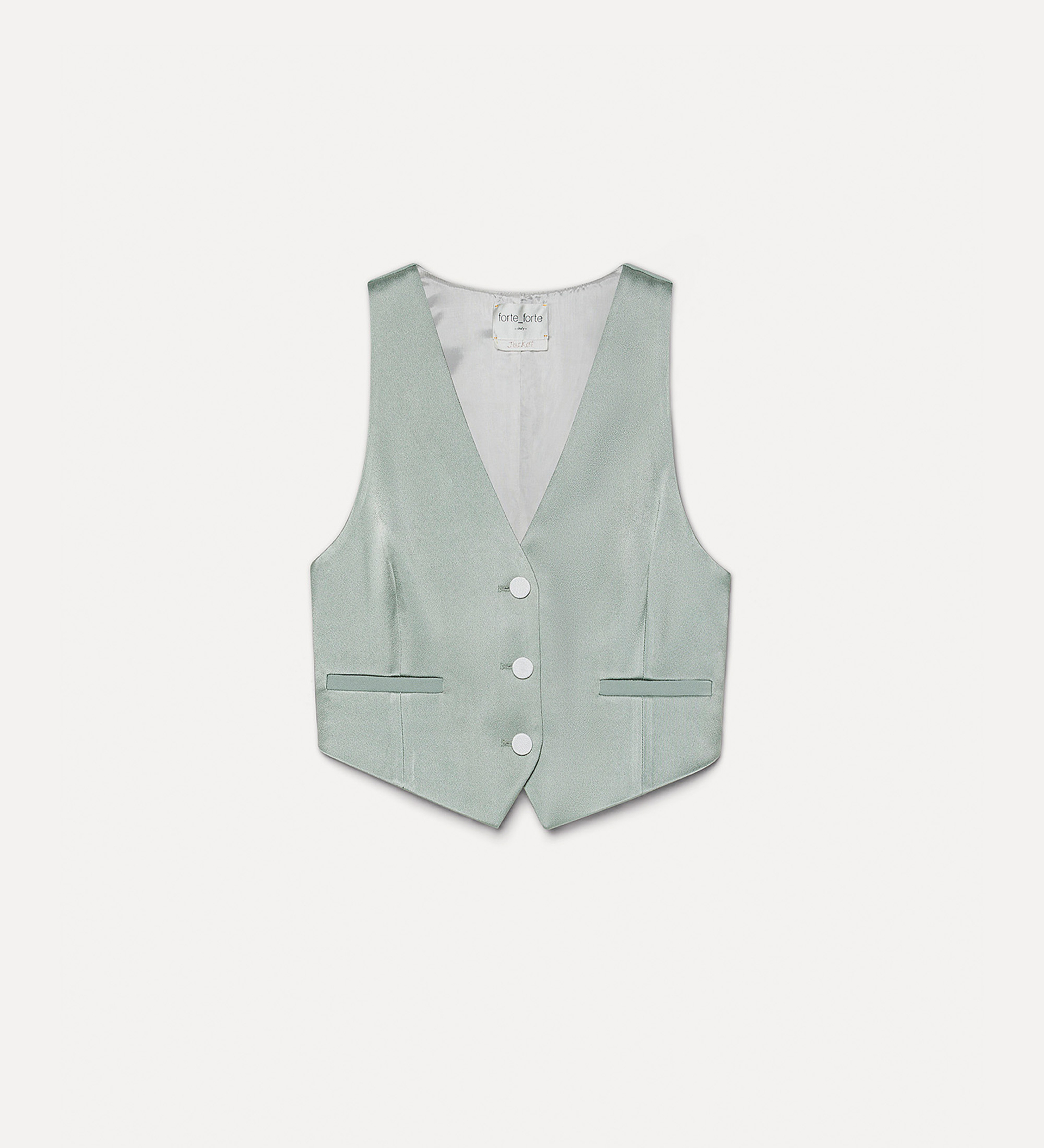 cropped vest in satin | forte_forte