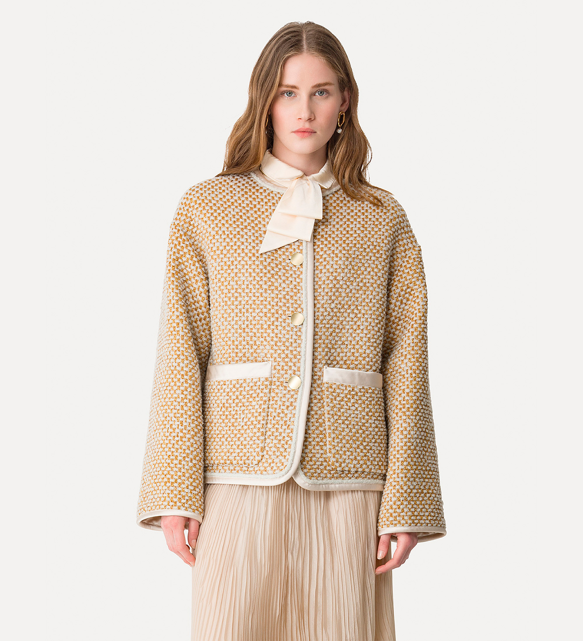 blouson in natté tweed | forte_forte