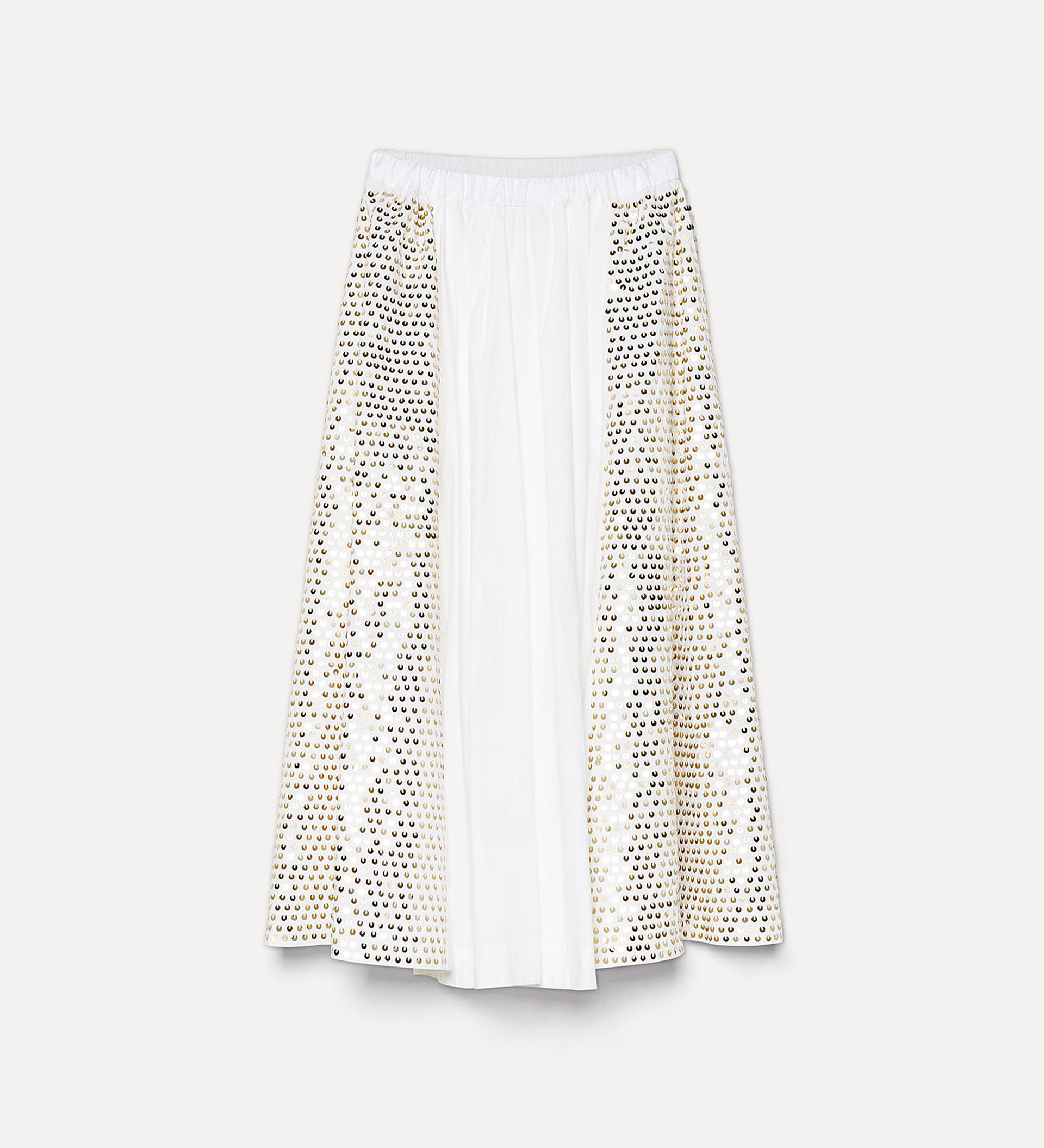 midi skirt in poplin with “petites étoile” embroidery | forte_forte