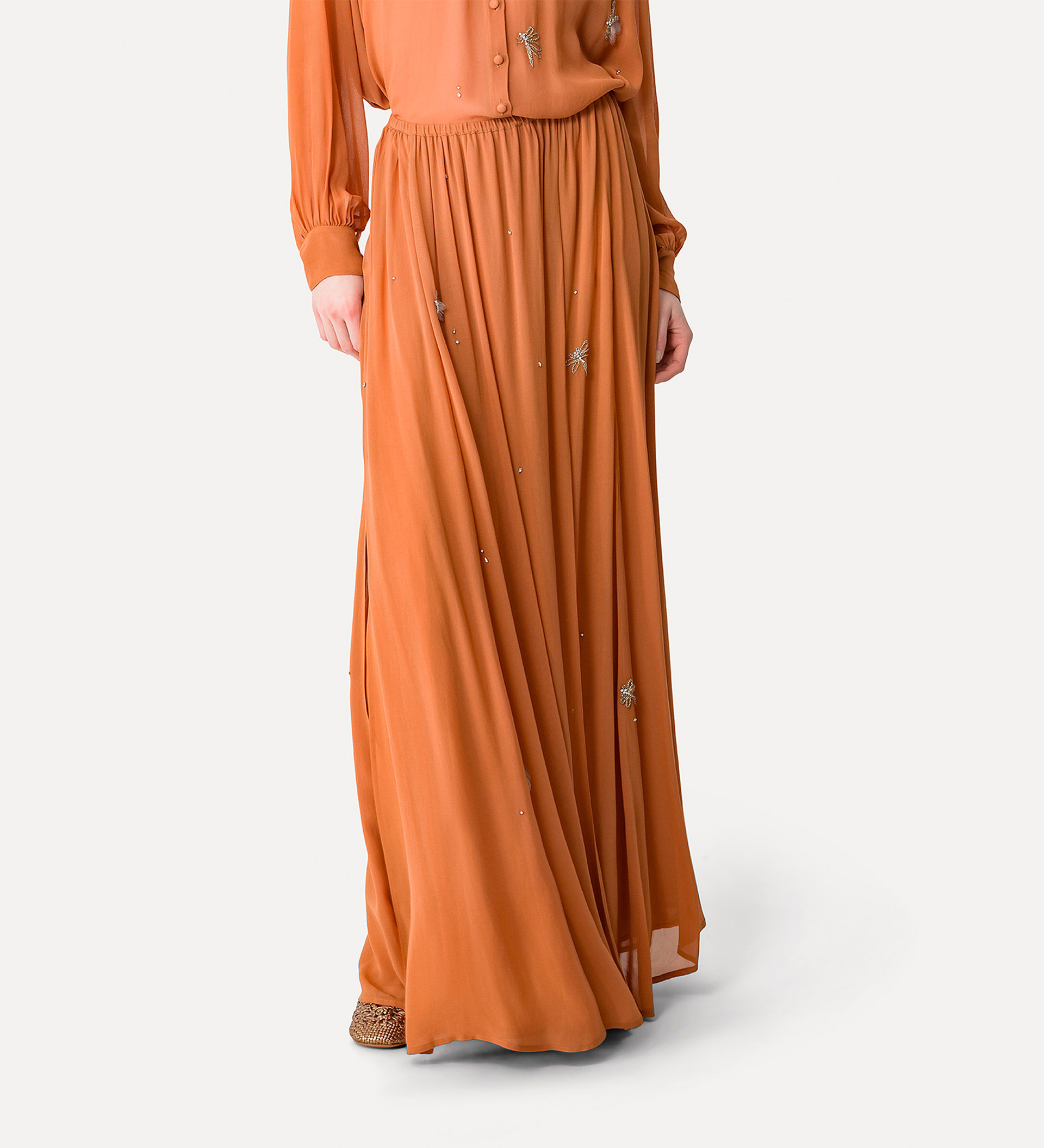 longline skirt with “carrousel des sylphes” embroidery | forte_forte