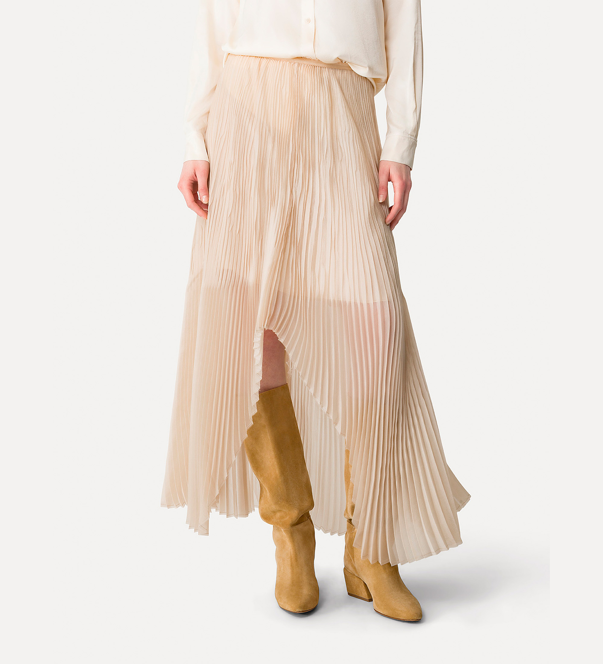 gonna plissettata in organza contemporary | forte_forte