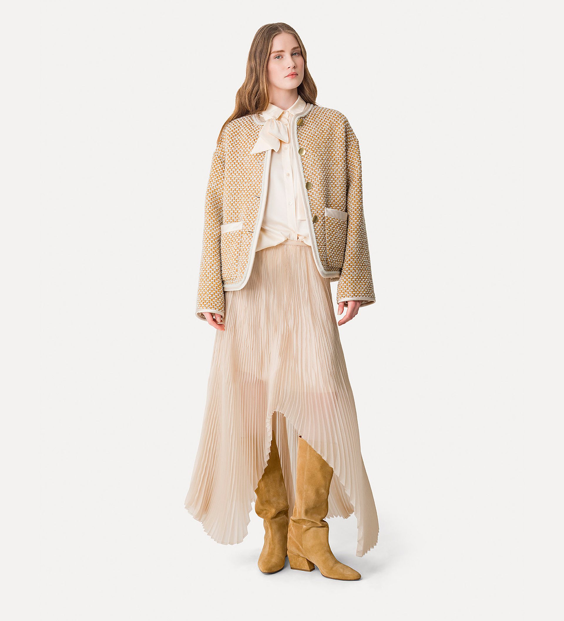 gonna plissettata in organza contemporary | forte_forte
