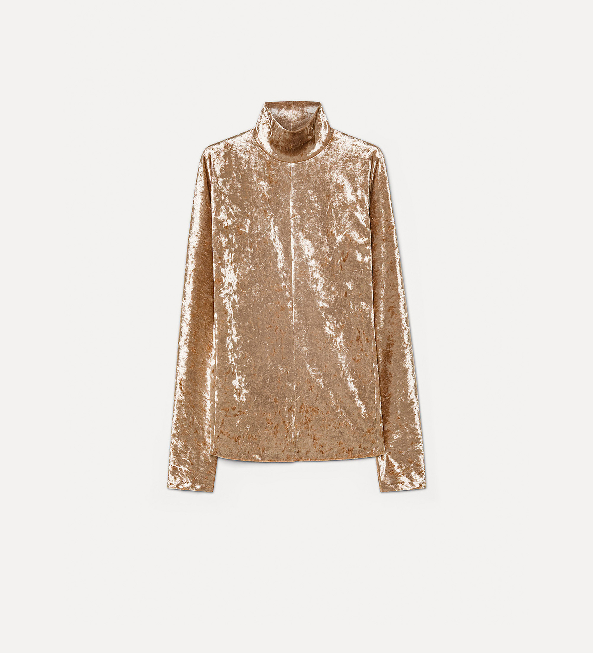 stretchy rollneck in shimmering velvet | forte_forte