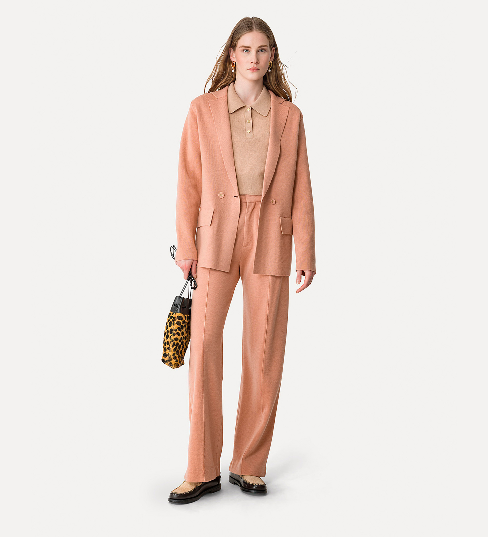 slim–fit polo shirt in cashmere and wool | forte_forte
