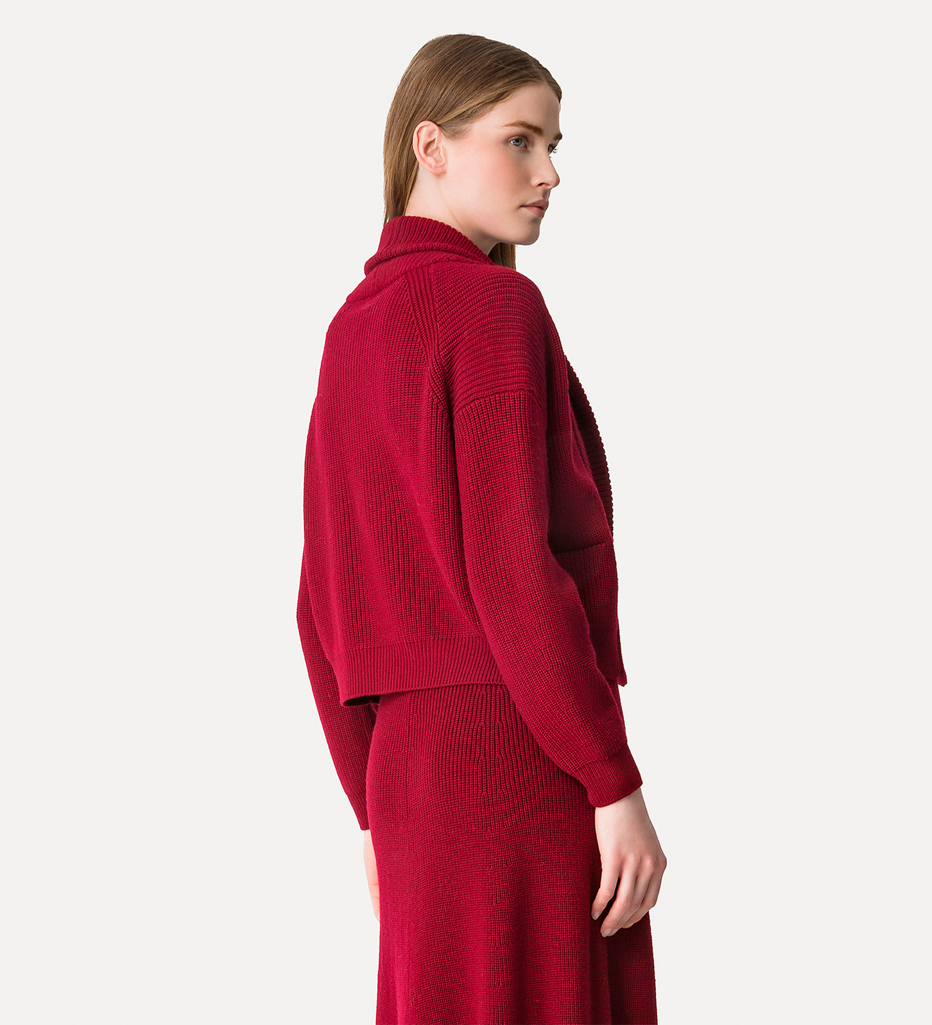 shawl–collar cardigan in merino wool | forte_forte