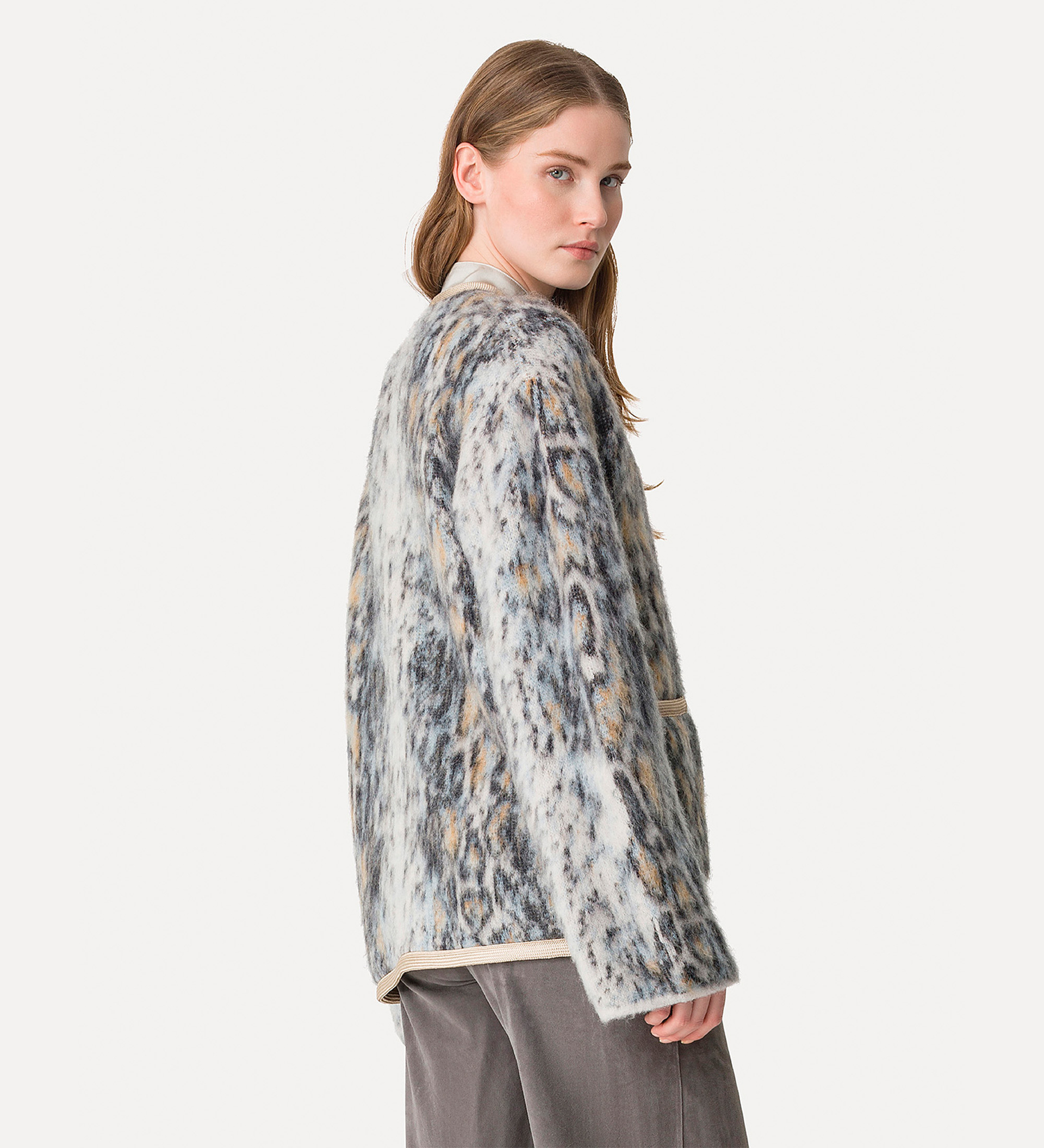 short coat in “plumes de python” alpaca | forte_forte