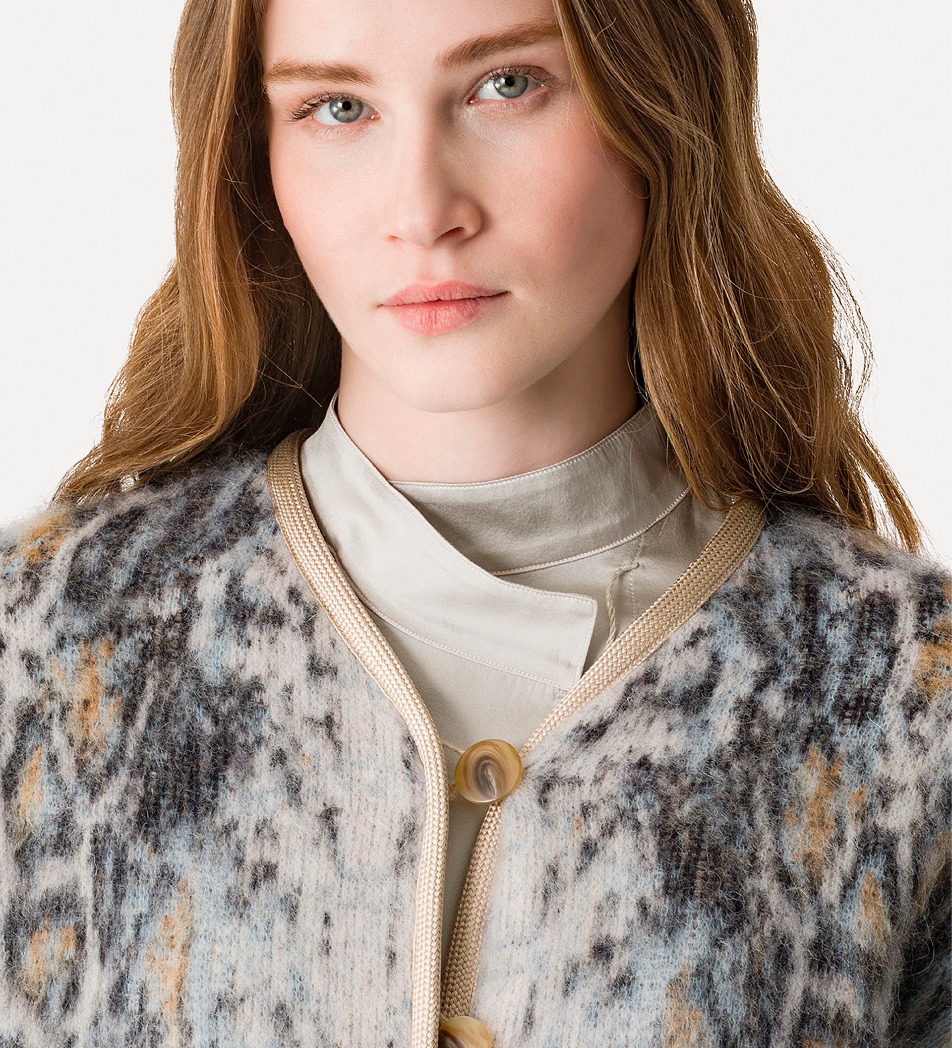 short coat in “plumes de python” alpaca | forte_forte
