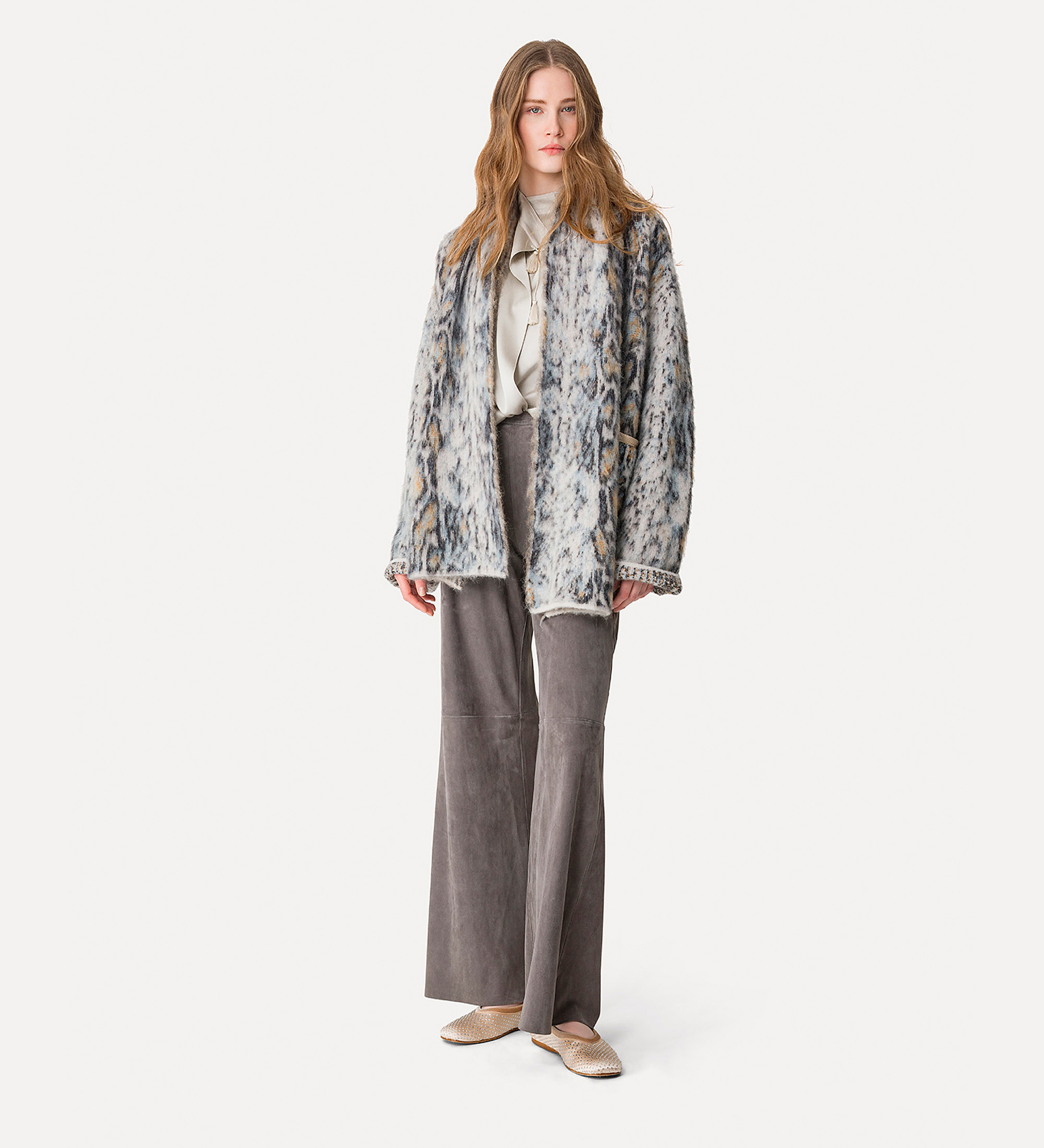 short coat in “plumes de python” alpaca | forte_forte