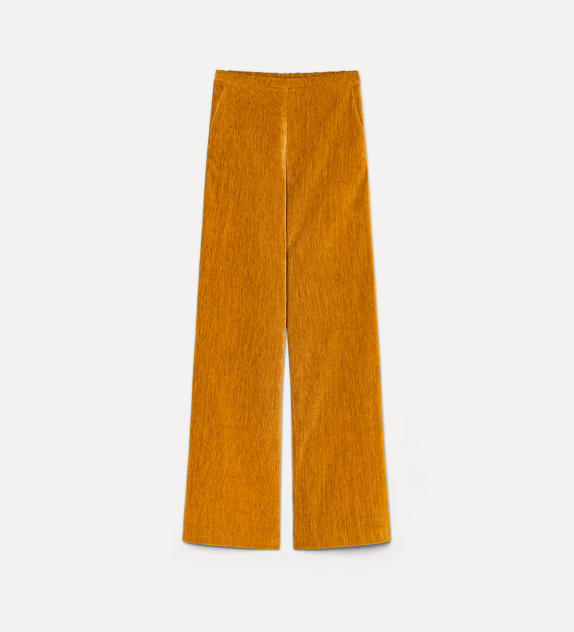 high–rise trousers in double velvet | forte_forte