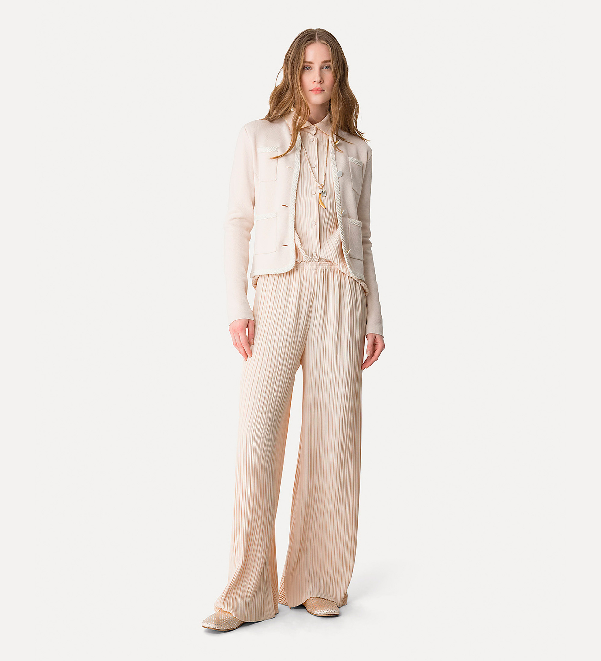 trousers in crêpe sablé | forte_forte