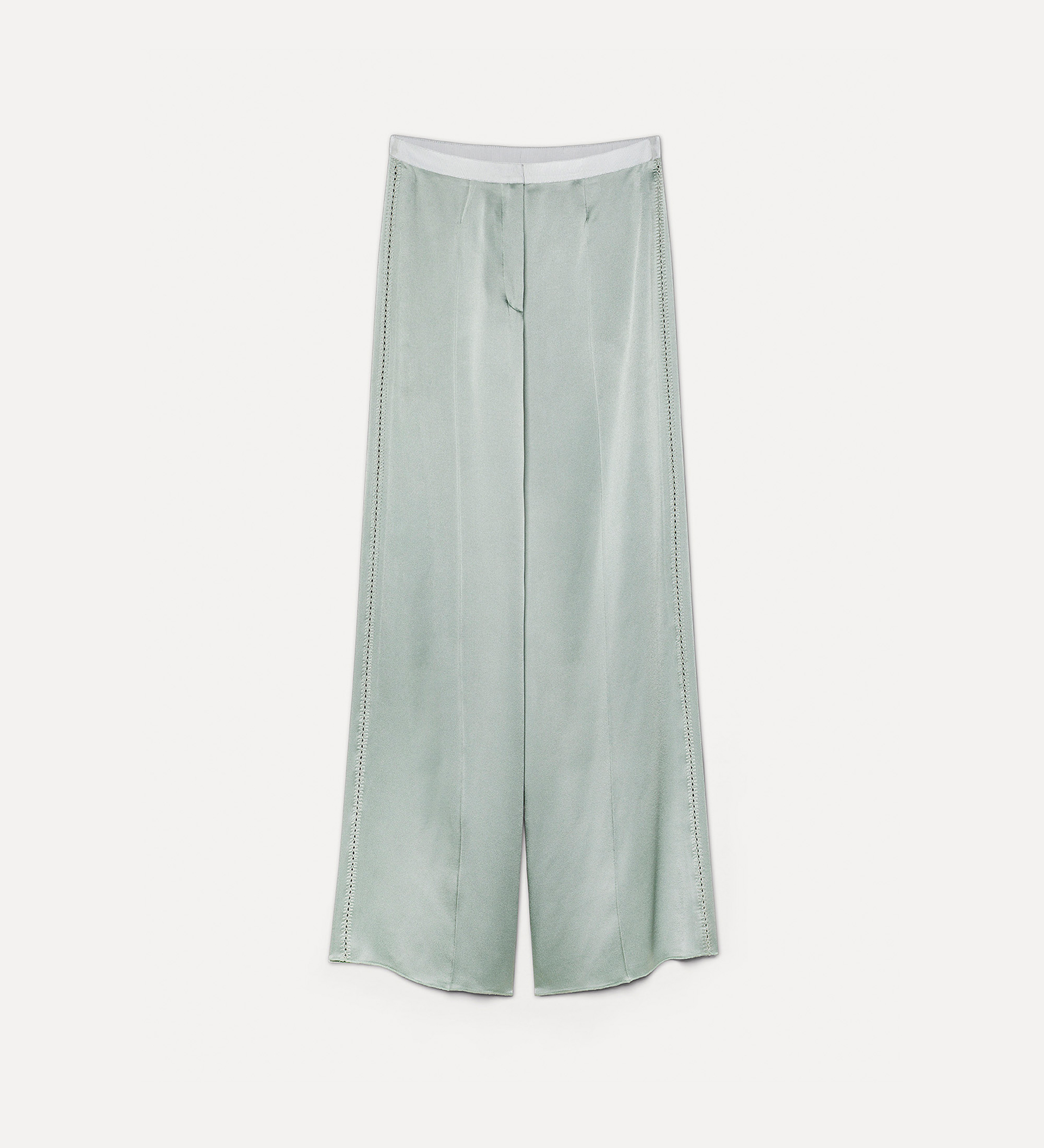 embroidered trousers in satin | forte_forte