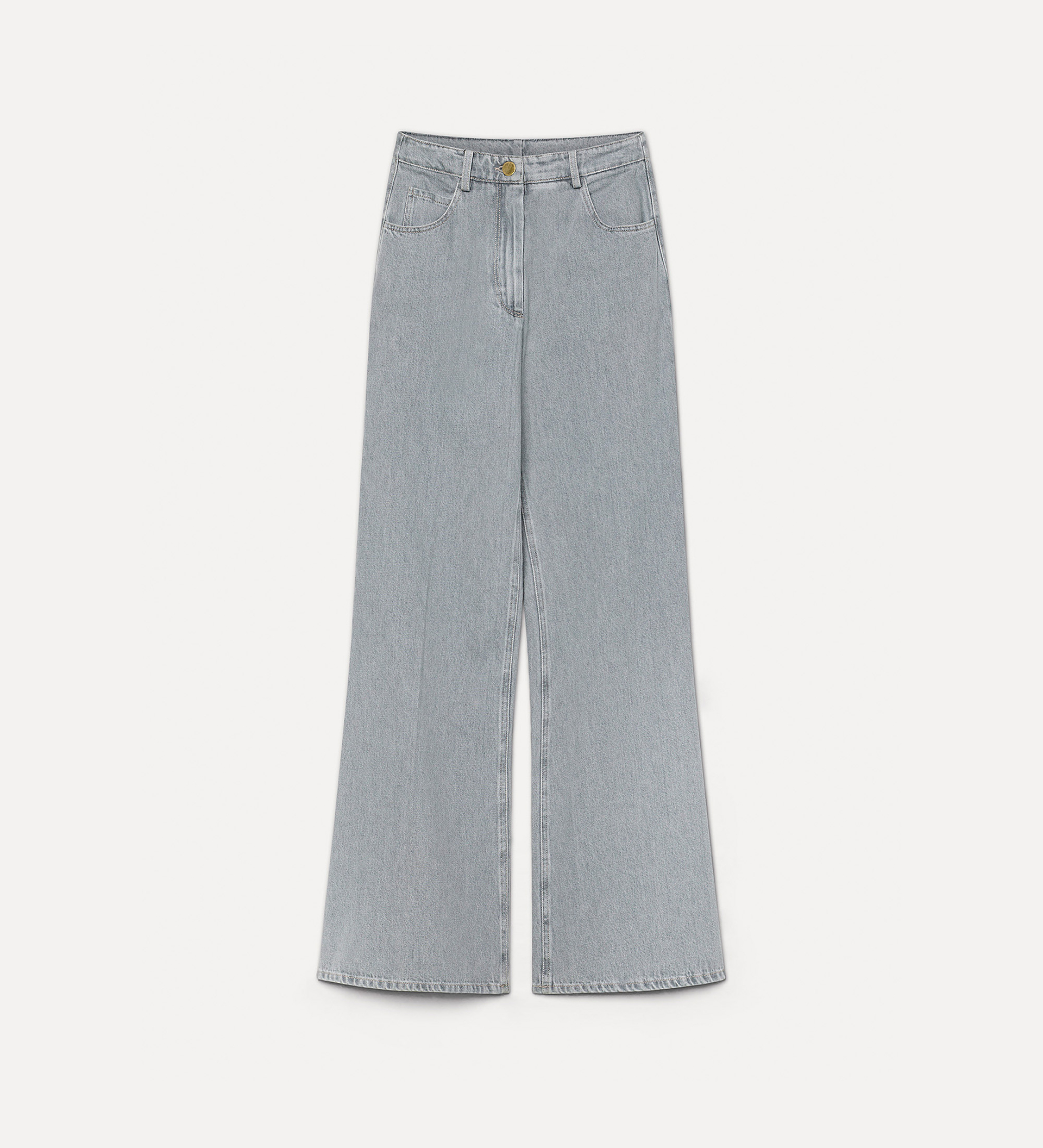 flared regular–waist denim trousers | forte_forte