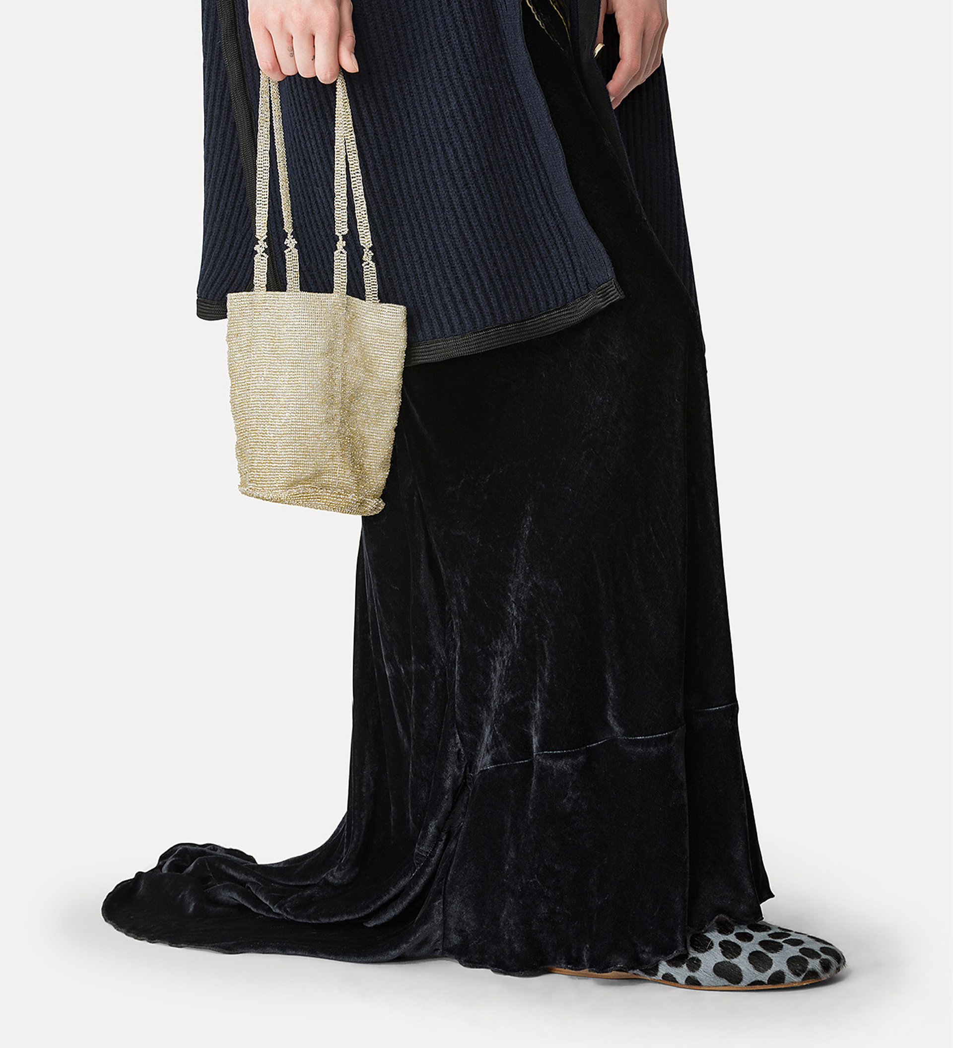 mini bag con perline di vetro | forte_forte