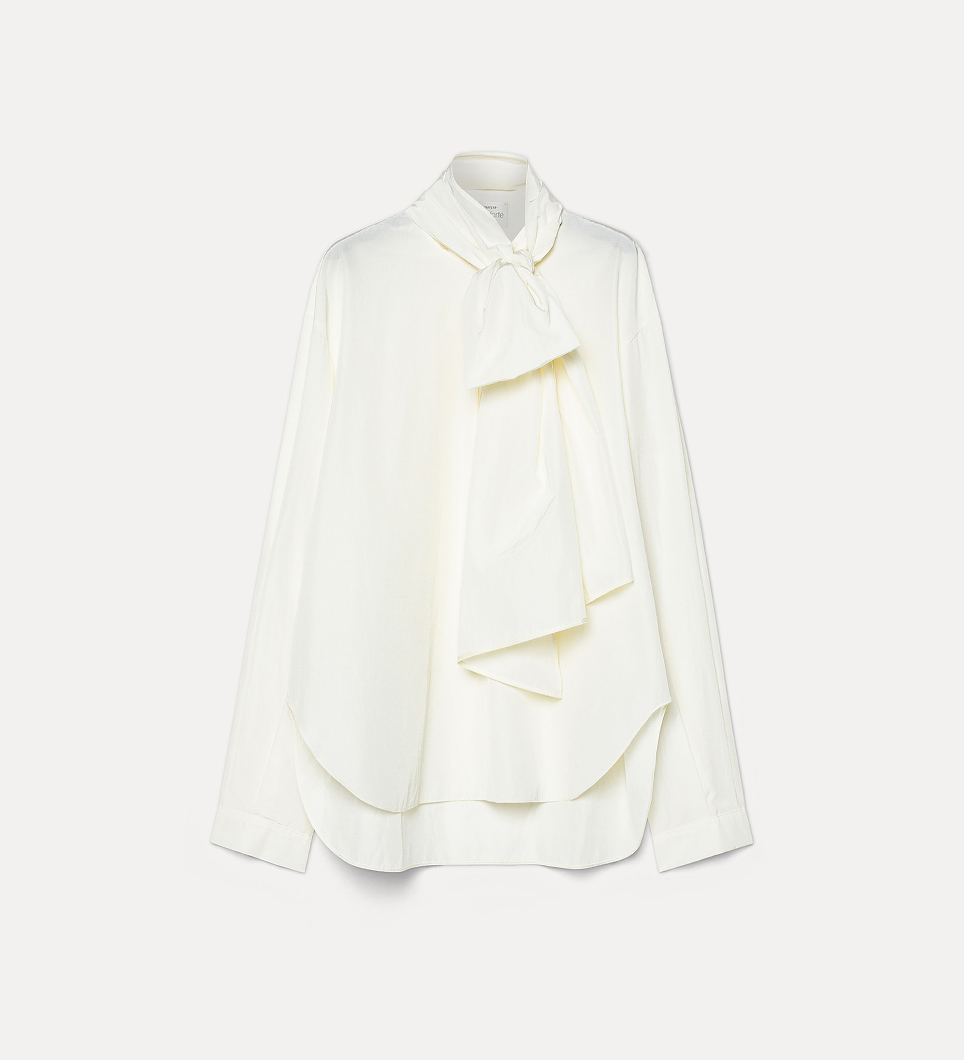 taffeta shirt with detachable bow detail | forte_forte