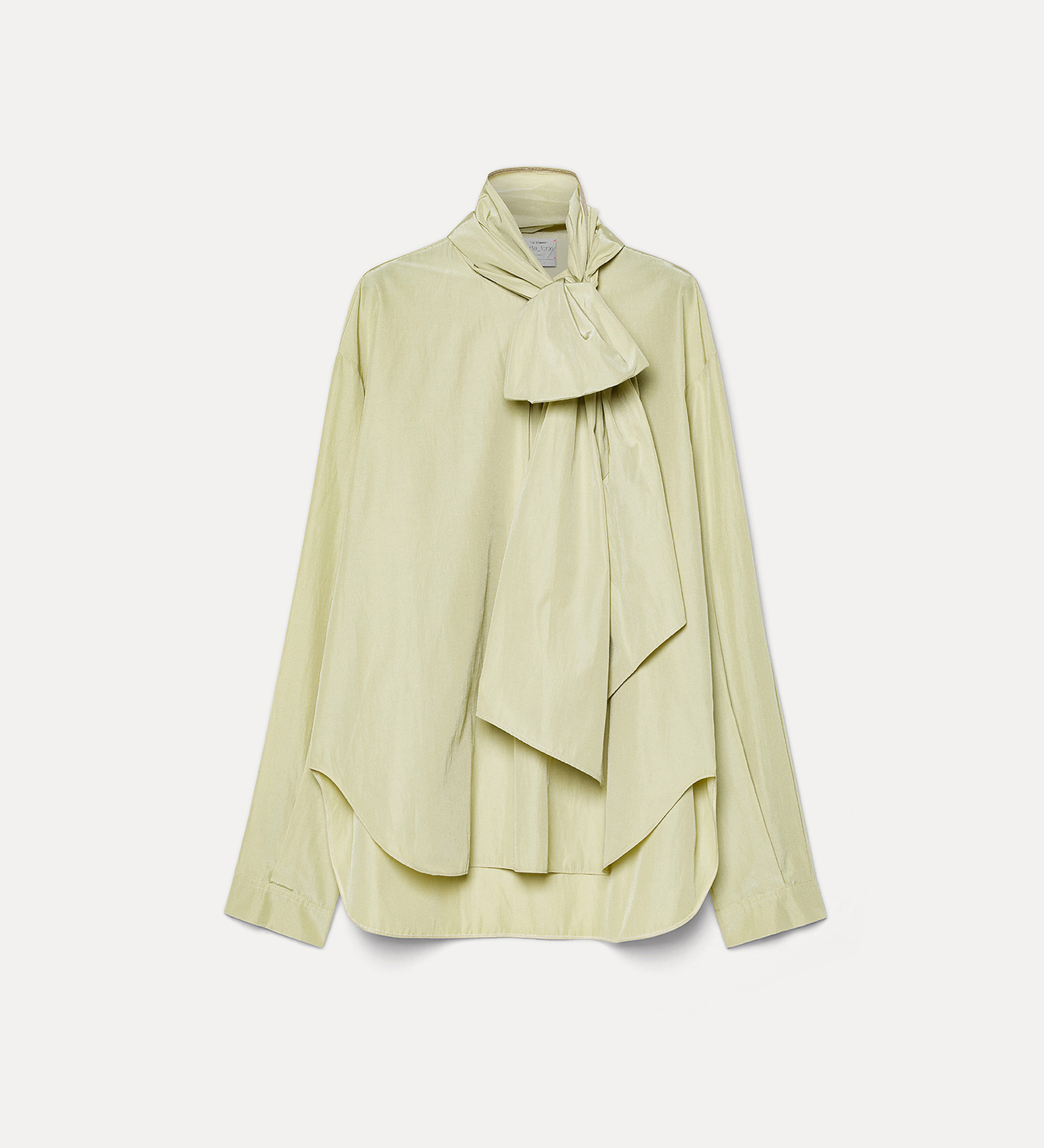 taffeta shirt with detachable bow detail | forte_forte