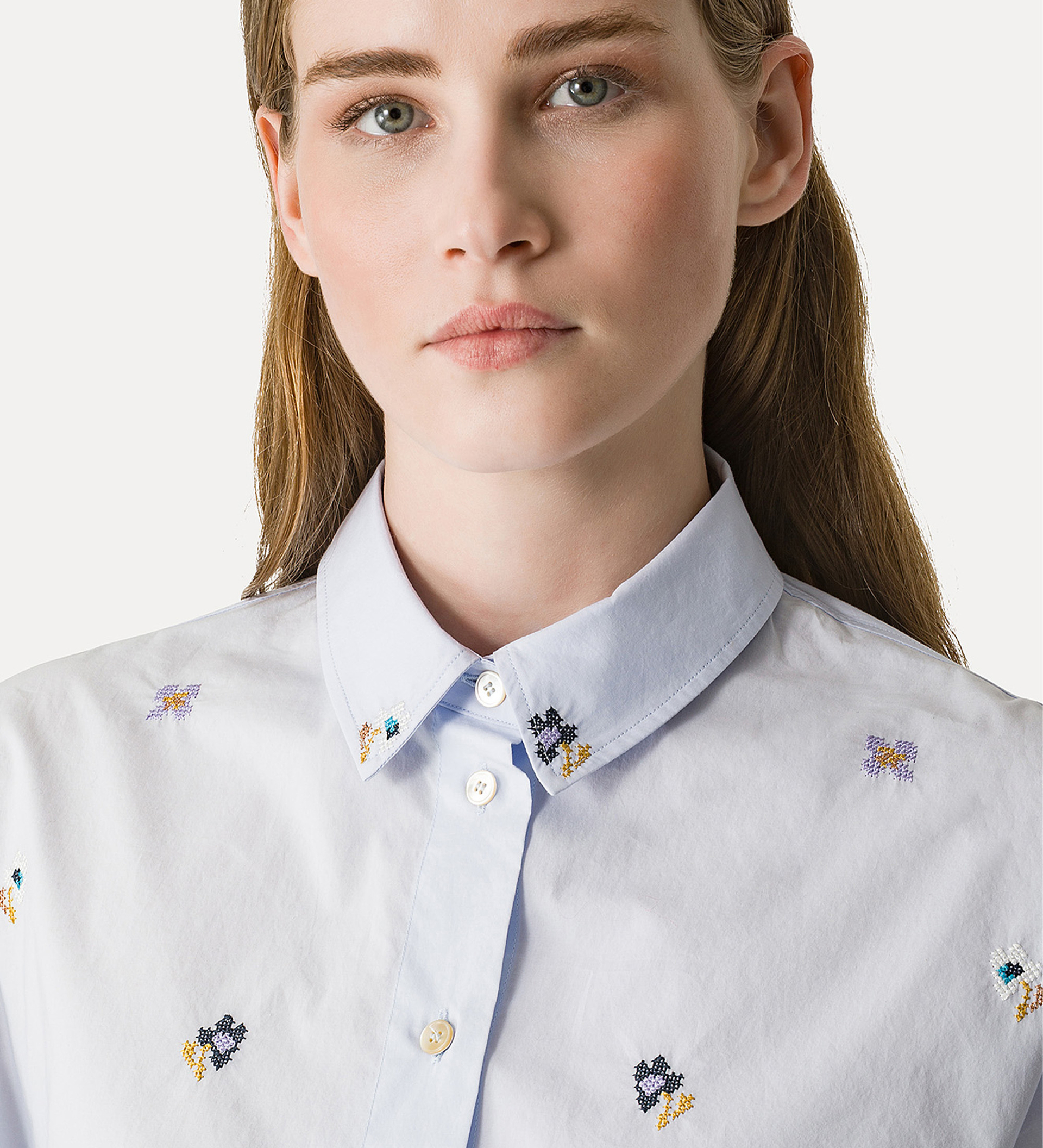 chemise courte en popeline de coton | forte_forte