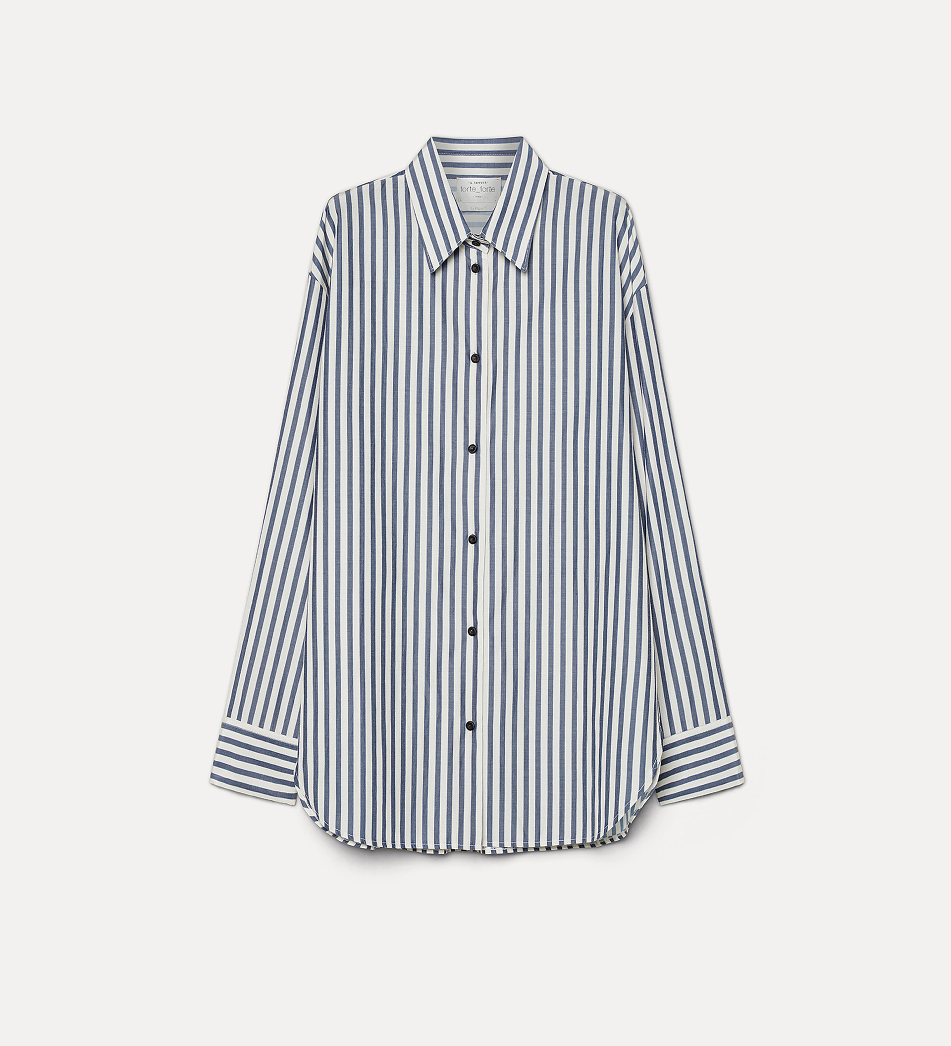 taffeta shirt in a stripe pattern | forte_forte