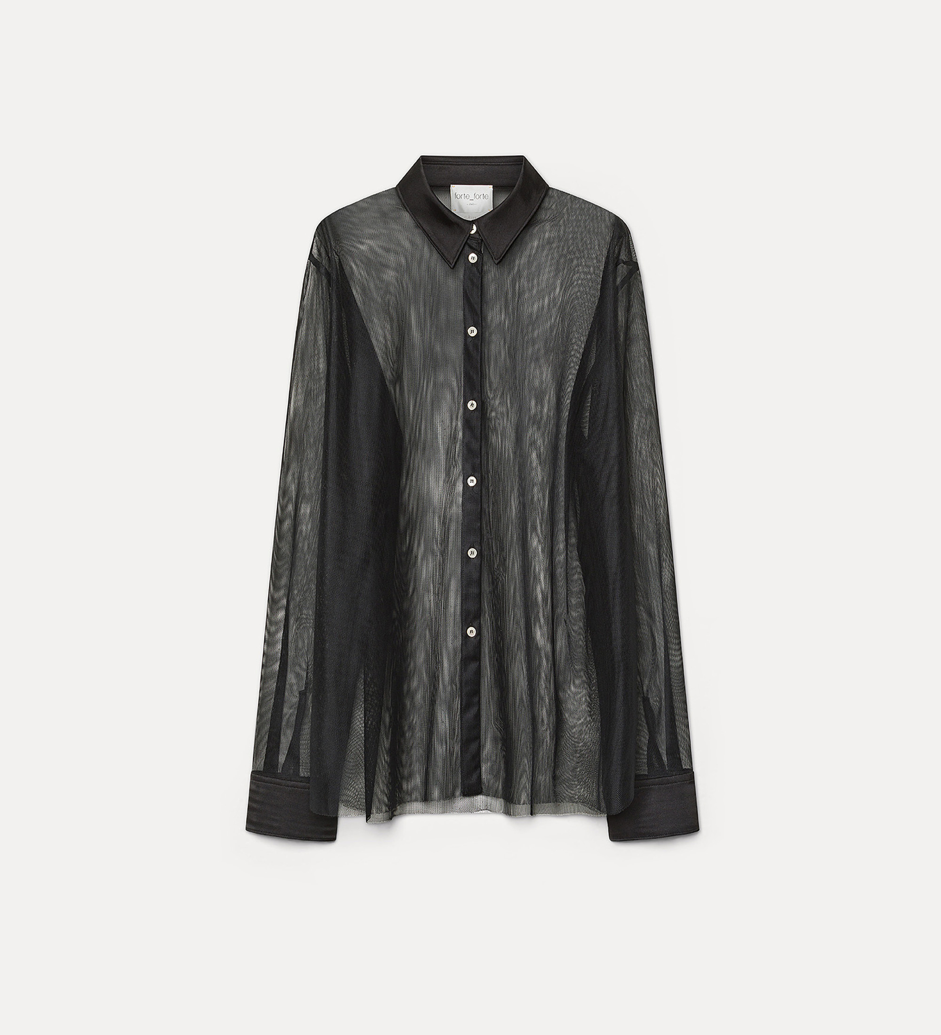 tulle shirt with satin details | forte_forte