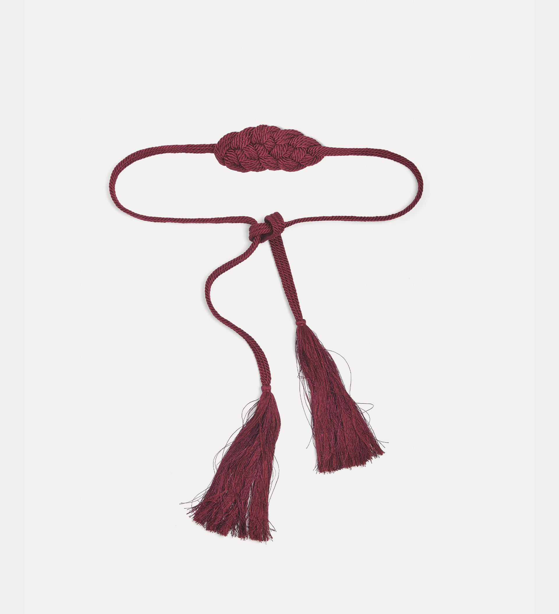 woven cord belt with tassels | forte_forte
