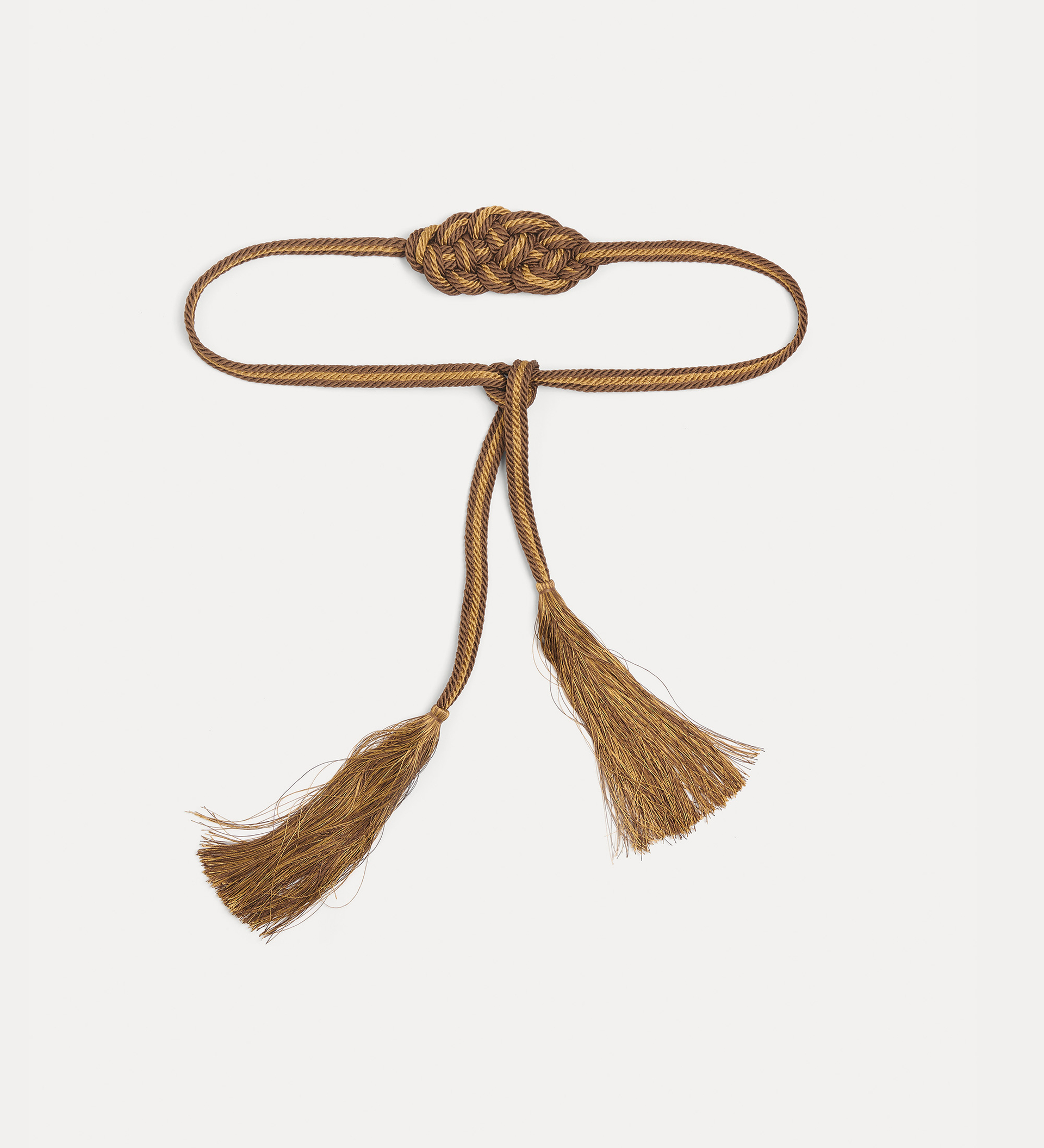 woven cord belt with tassels | forte_forte