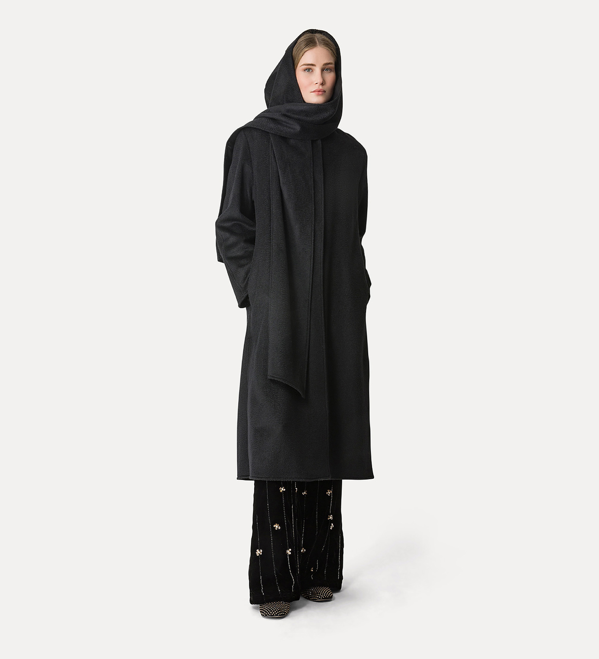 cappotto in lana mohair effetto astrakan | forte_forte