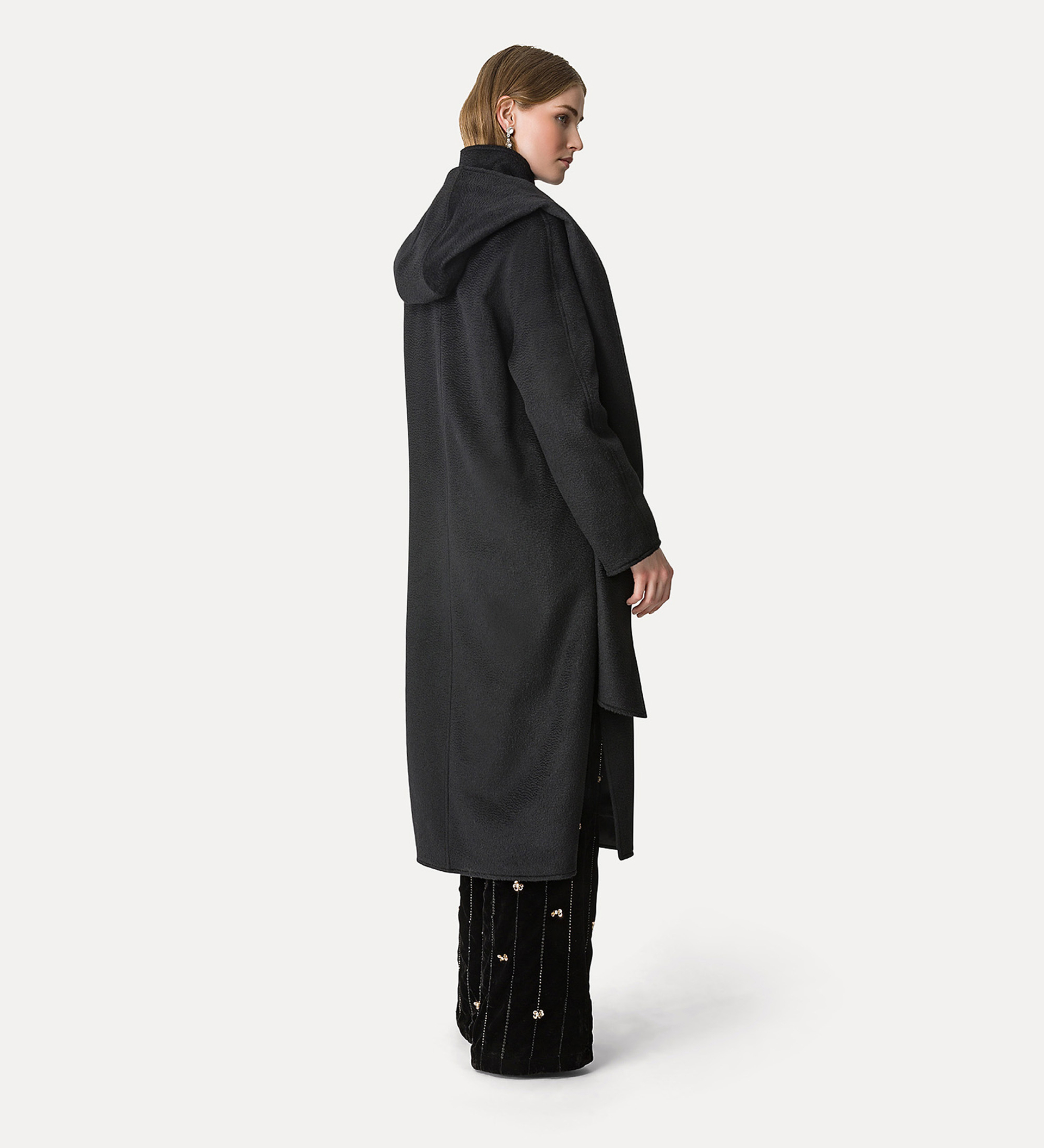 cappotto in lana mohair effetto astrakan | forte_forte