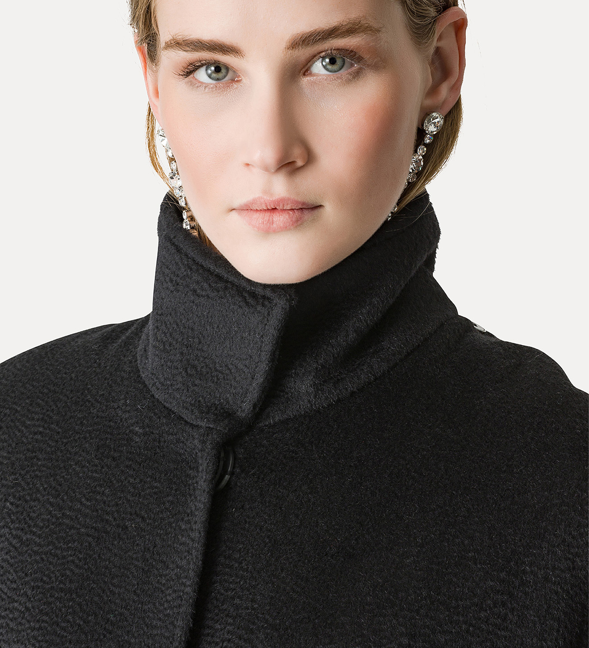 cappotto in lana mohair effetto astrakan | forte_forte